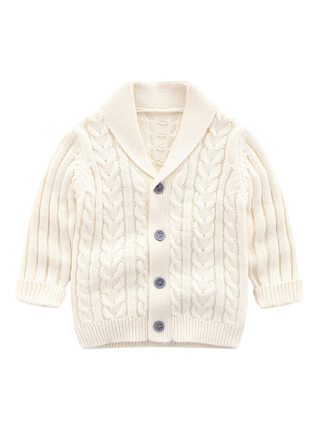 StyleCast Boys Cream-Coloured Cable Knit Self Design Shawl Collar Cotton Cardigan Sweater
StyleCast Boys Cream-Coloured Cable Knit Self Design Shawl Collar Cotton Cardigan Sweater