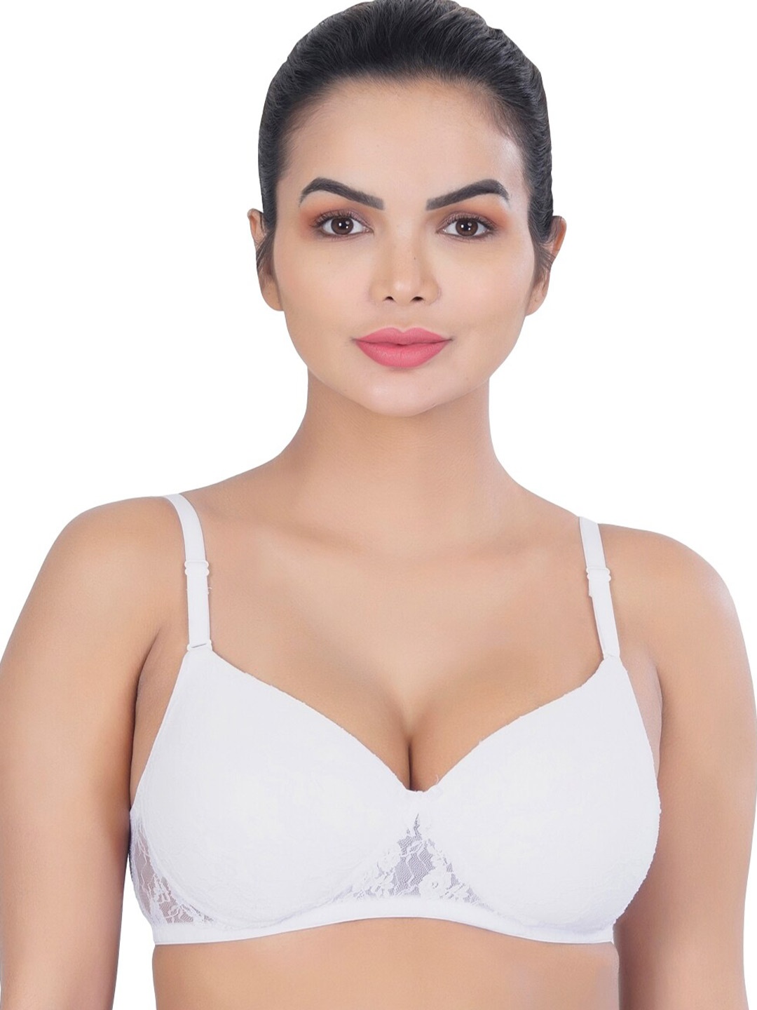 Eve's Beauty Lace Full Coverage Lightly Padded Seamless T-shirt Bra With All Day Comfort, White
Eve's Beauty Lace Full Coverage Lightly Padded Seamless T-shirt Bra With All Day Comfort, White