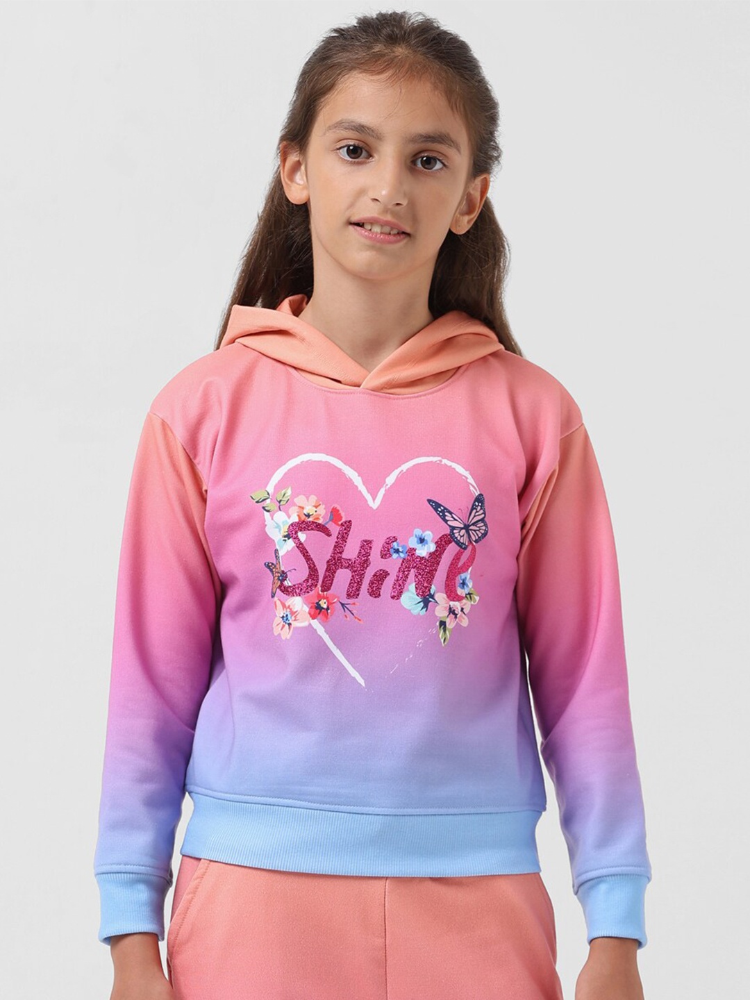 Vero Moda Girls Graphic Printed Ribbed Embellished Detail Hooded Pullover Sweatshirt, Pink
Vero Moda Girls Graphic Printed Ribbed Embellished Detail Hooded Pullover Sweatshirt, Pink