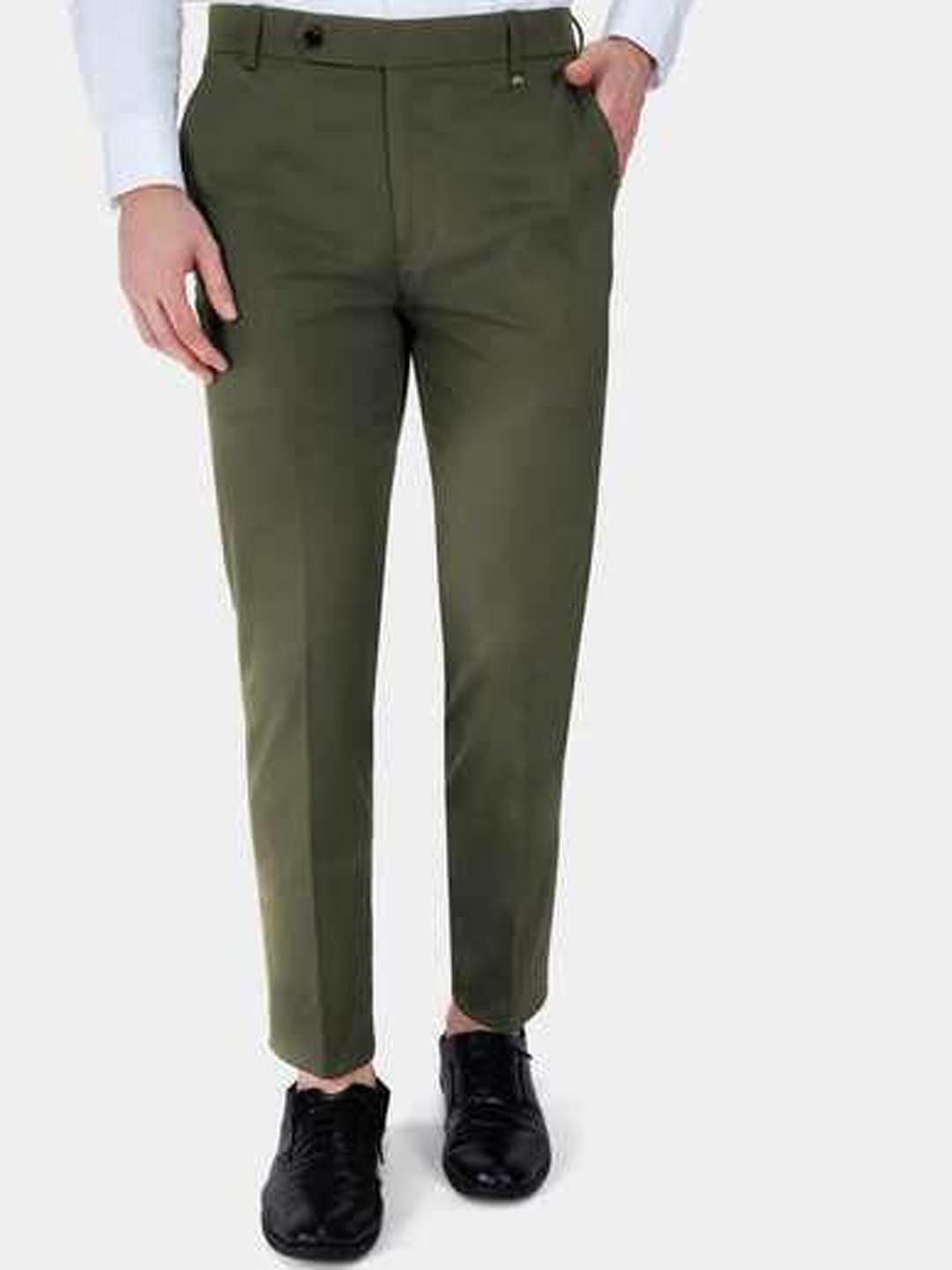 FRENCH CROWN Men Relaxed Wrinkle Free Mid Rise Cotton Chambray Formal Trouser, Green
FRENCH CROWN Men Relaxed Wrinkle Free Mid Rise Cotton Chambray Formal Trouser, Green