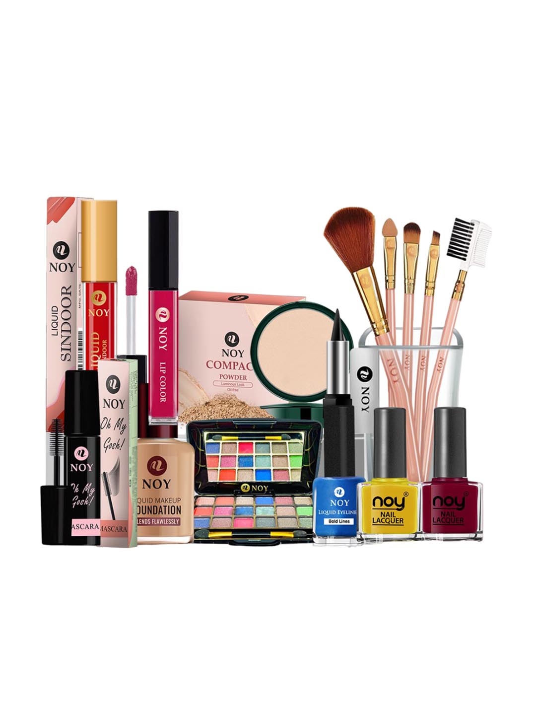NOY Set Of 15 Non Transfer Makeup Combo - Effortless Beauty In Any Weather - 881, Magenta
NOY Set Of 15 Non Transfer Makeup Combo - Effortless Beauty In Any Weather - 881, Magenta