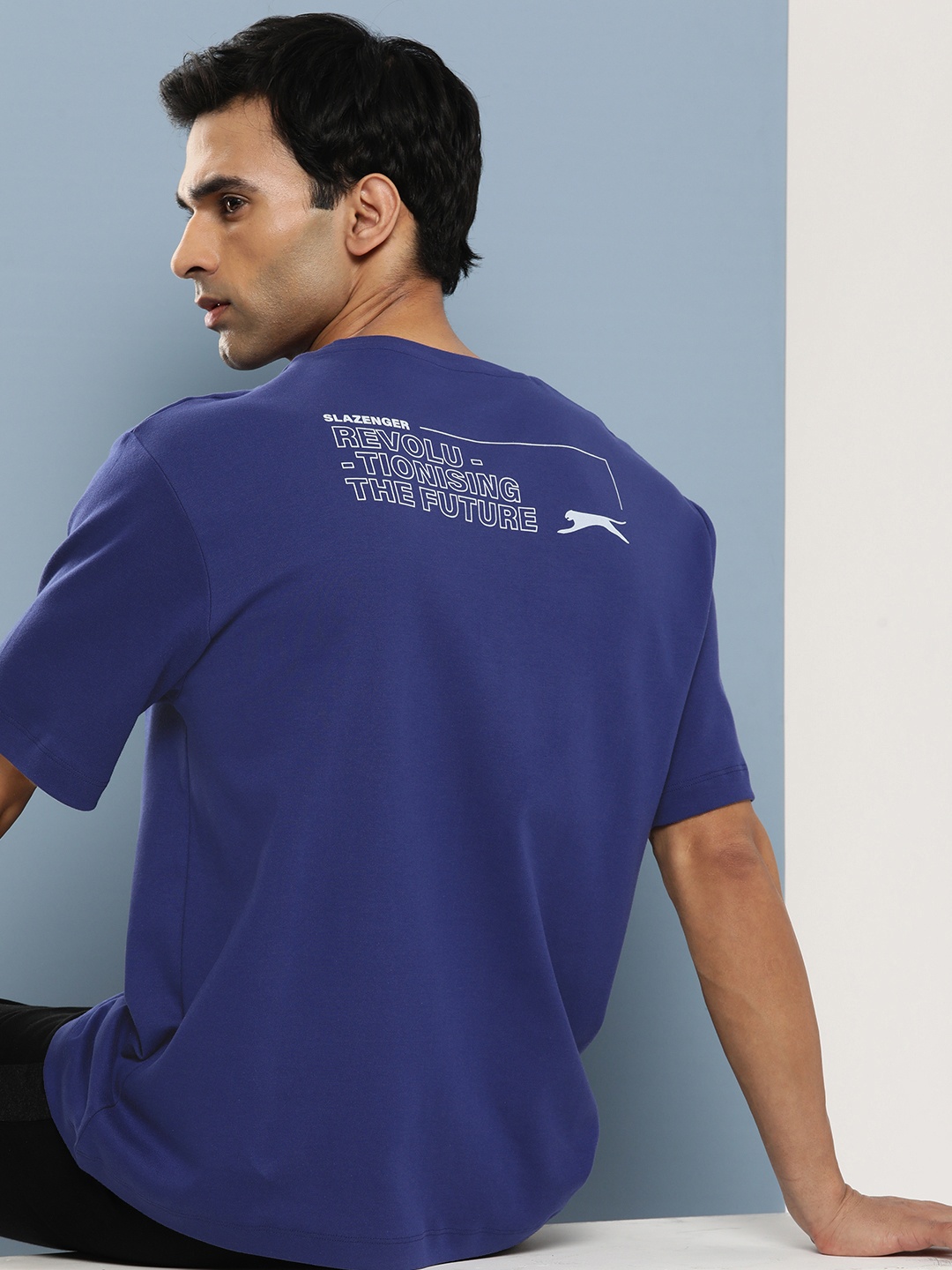 Slazenger Men Typography Printed Drop-Shoulder Sleeves Pure Cotton T-shirt, Navy blue
Slazenger Men Typography Printed Drop-Shoulder Sleeves Pure Cotton T-shirt, Navy blue