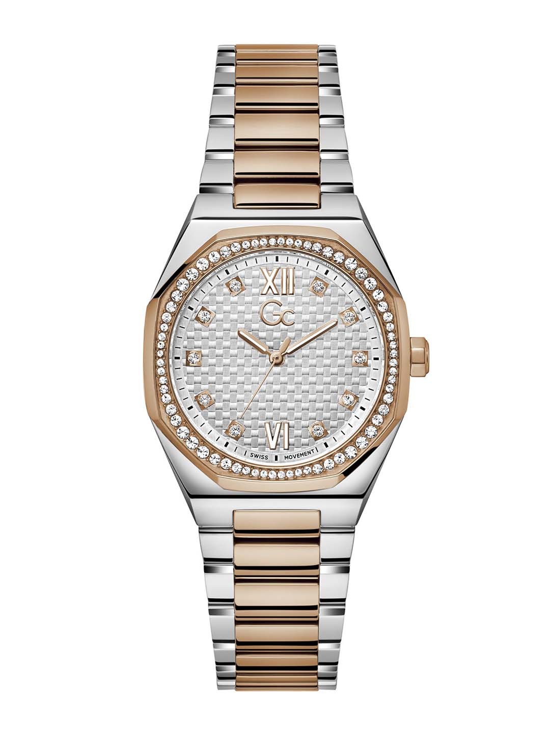 GC Women Embellished Dial Stainless Steel Bracelet Style Straps Analogue Watch Z25001L1MF, White
GC Women Embellished Dial Stainless Steel Bracelet Style Straps Analogue Watch Z25001L1MF, White