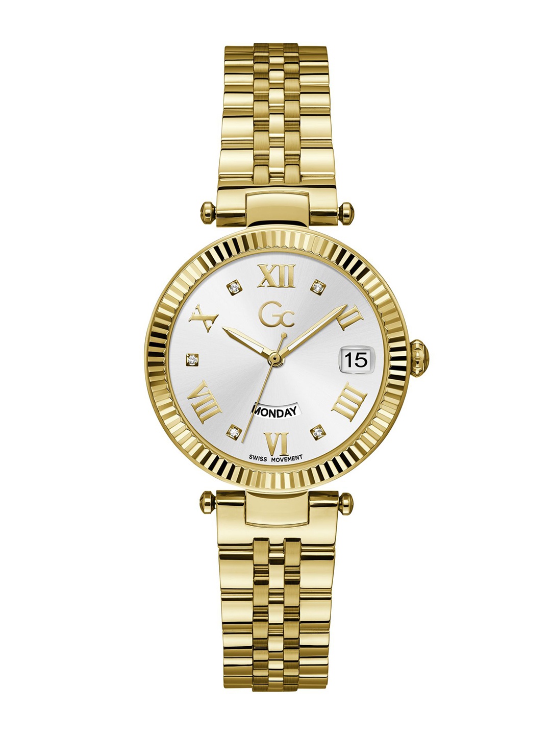GC Women Embellished Dial & Stainless Steel Straps Analogue Watch Z01004L1MF, White
GC Women Embellished Dial & Stainless Steel Straps Analogue Watch Z01004L1MF, White