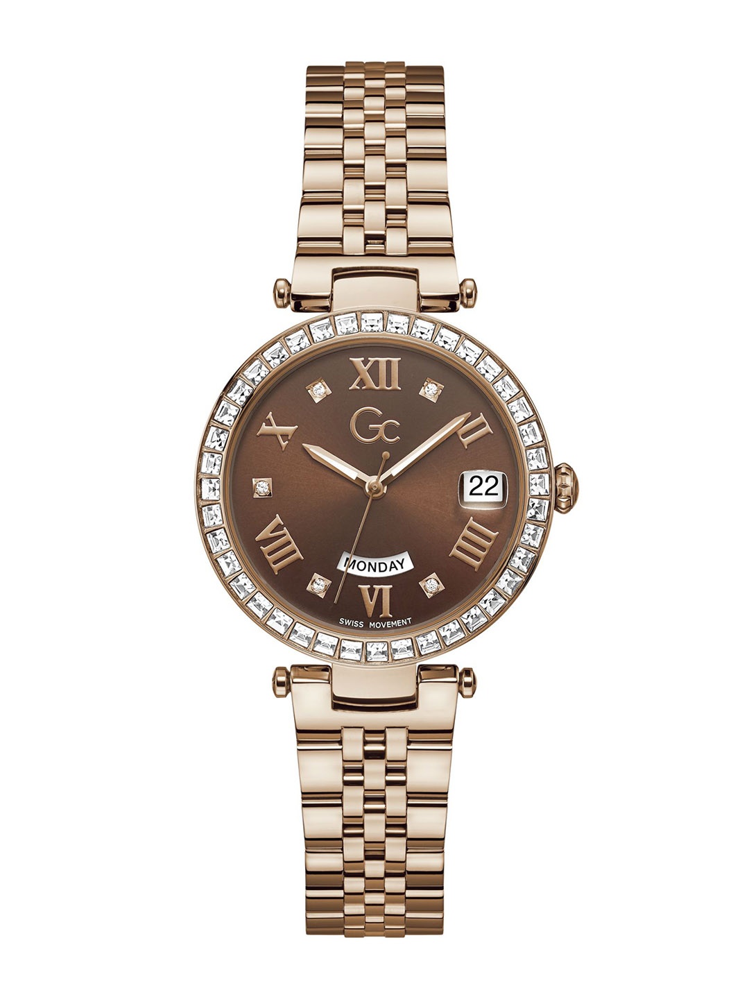 GC Women Embellished Round Dial Stainless Steel Water Resistance Analogue Watch-Z01009L4MF, Brown
GC Women Embellished Round Dial Stainless Steel Water Resistance Analogue Watch-Z01009L4MF, Brown