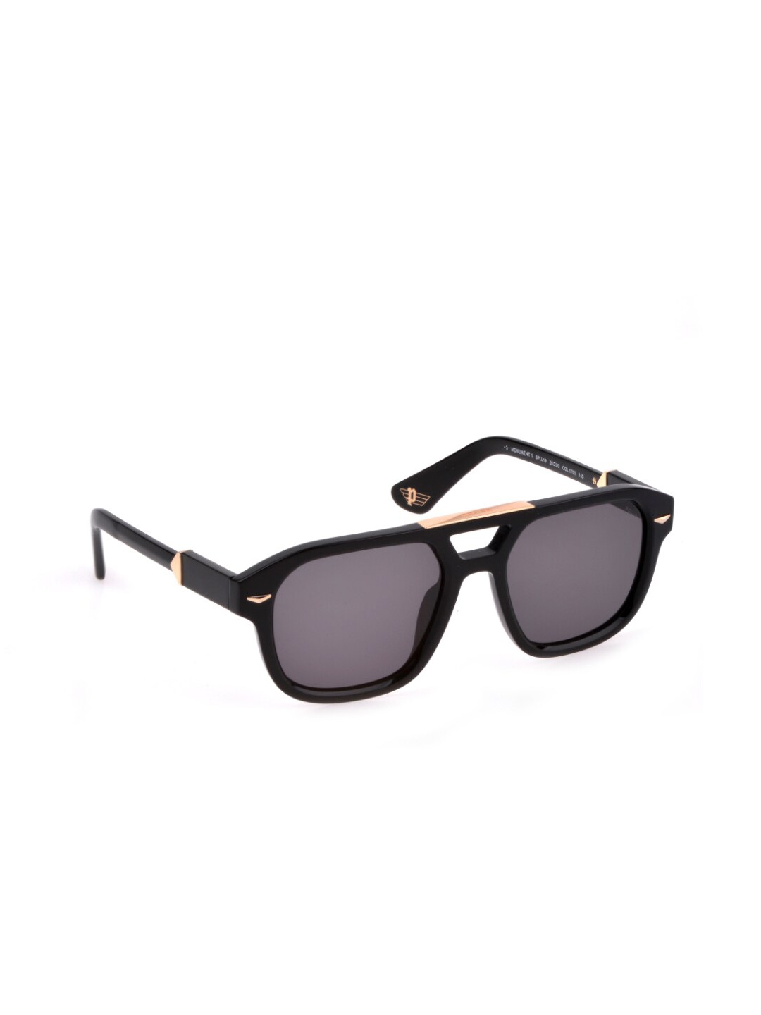 Police Men UV Protected Lens Square Sunglasses SPLL1955700SG, Black