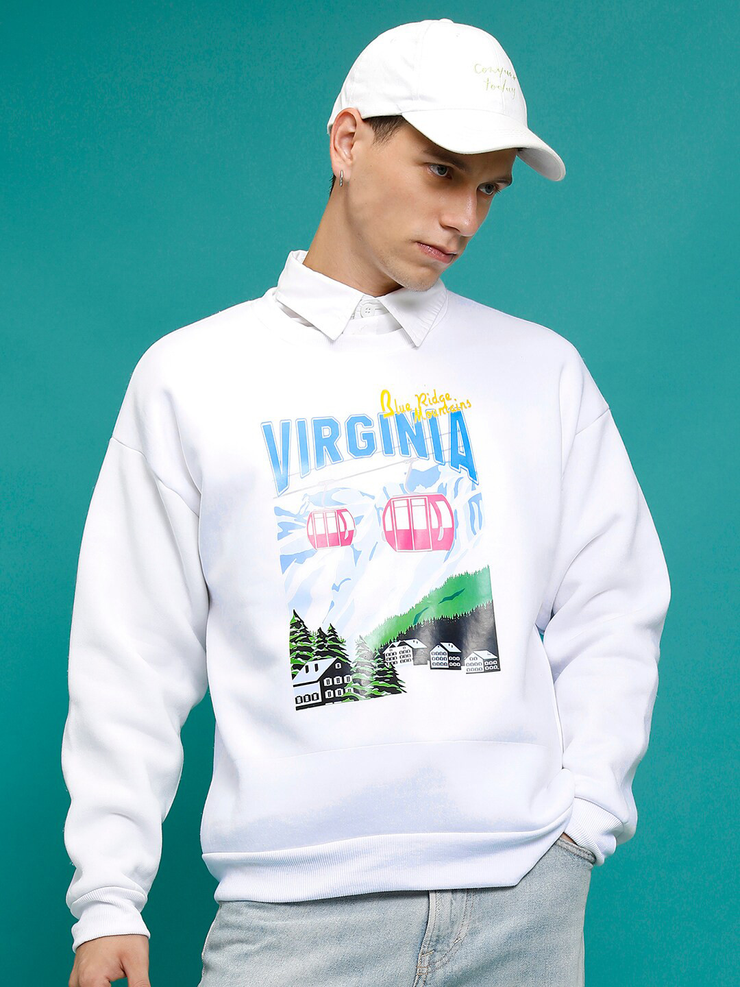 HIGHLANDER Graphic Printed Relaxed Pullover, White
HIGHLANDER Graphic Printed Relaxed Pullover, White