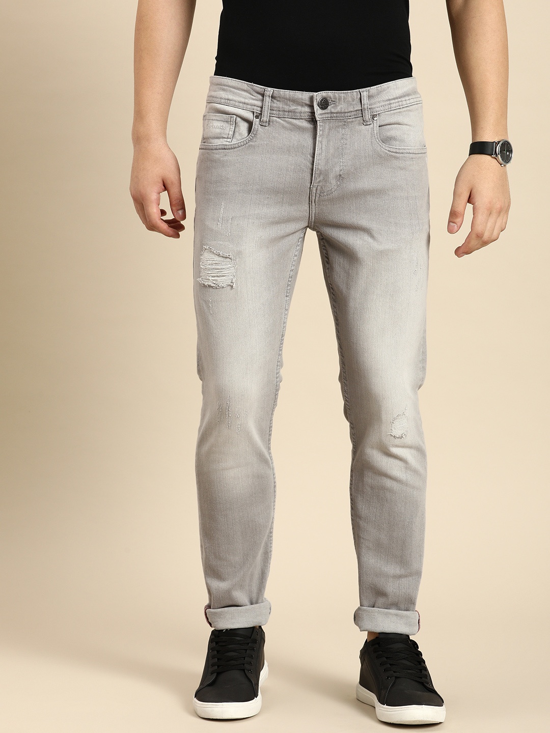 Being Human Men Slim Fit Mildly Distressed Heavy Fade Stretchable Mid-Rise Jeans, Grey
Being Human Men Slim Fit Mildly Distressed Heavy Fade Stretchable Mid-Rise Jeans, Grey