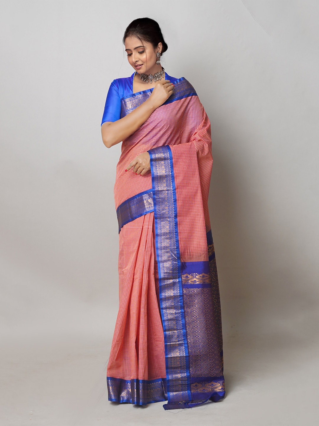 Unnati Silks Ethnic Motifs Woven Design Pure Cotton Handloom Zari Gadwal Saree, Pink
Unnati Silks Ethnic Motifs Woven Design Pure Cotton Handloom Zari Gadwal Saree, Pink
