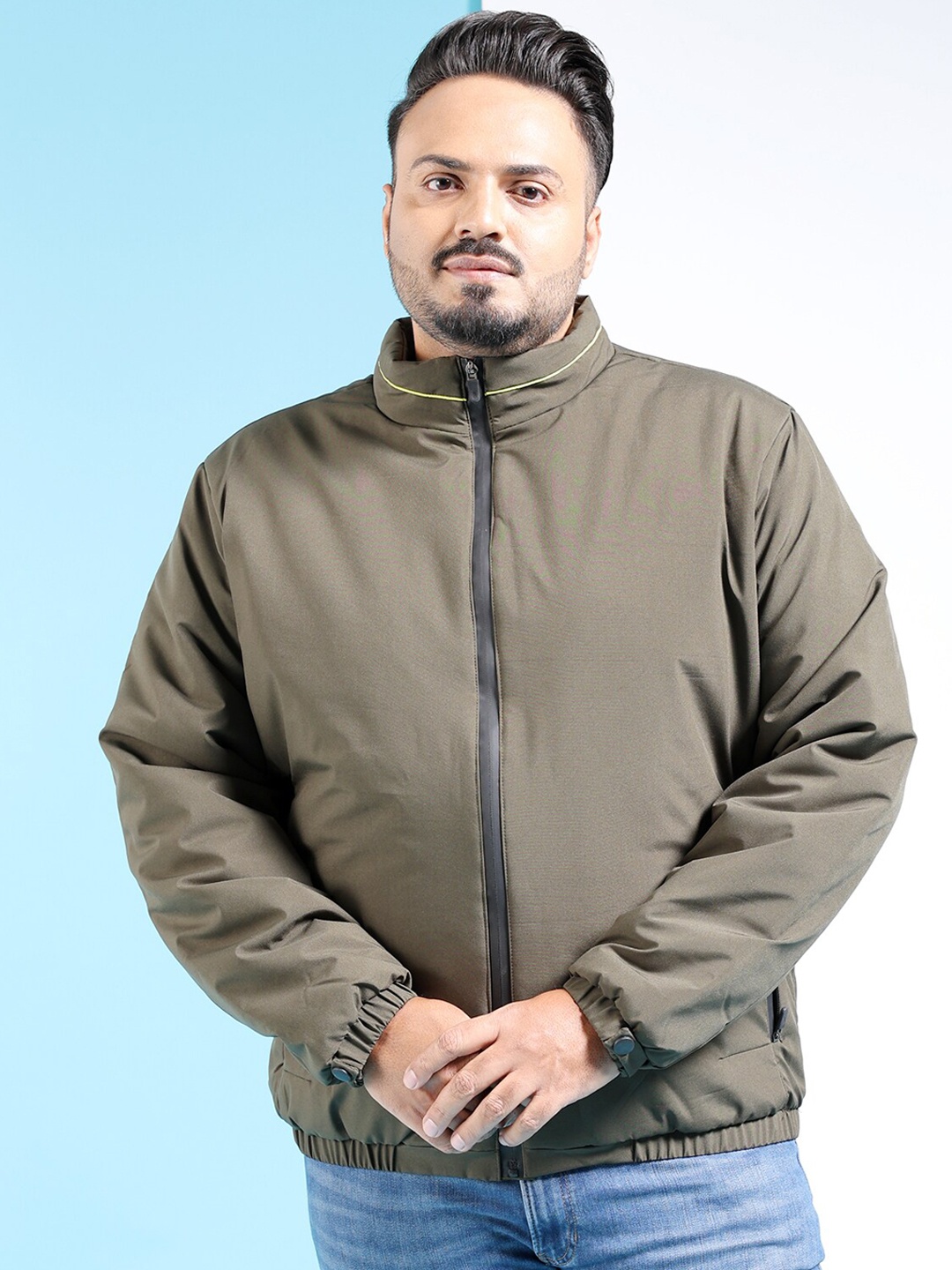 Hardsoda by The Indian Garage Co Plus Size Mock Collar Lightweight Bomber Jacket, Olive
Hardsoda by The Indian Garage Co Plus Size Mock Collar Lightweight Bomber Jacket, Olive
