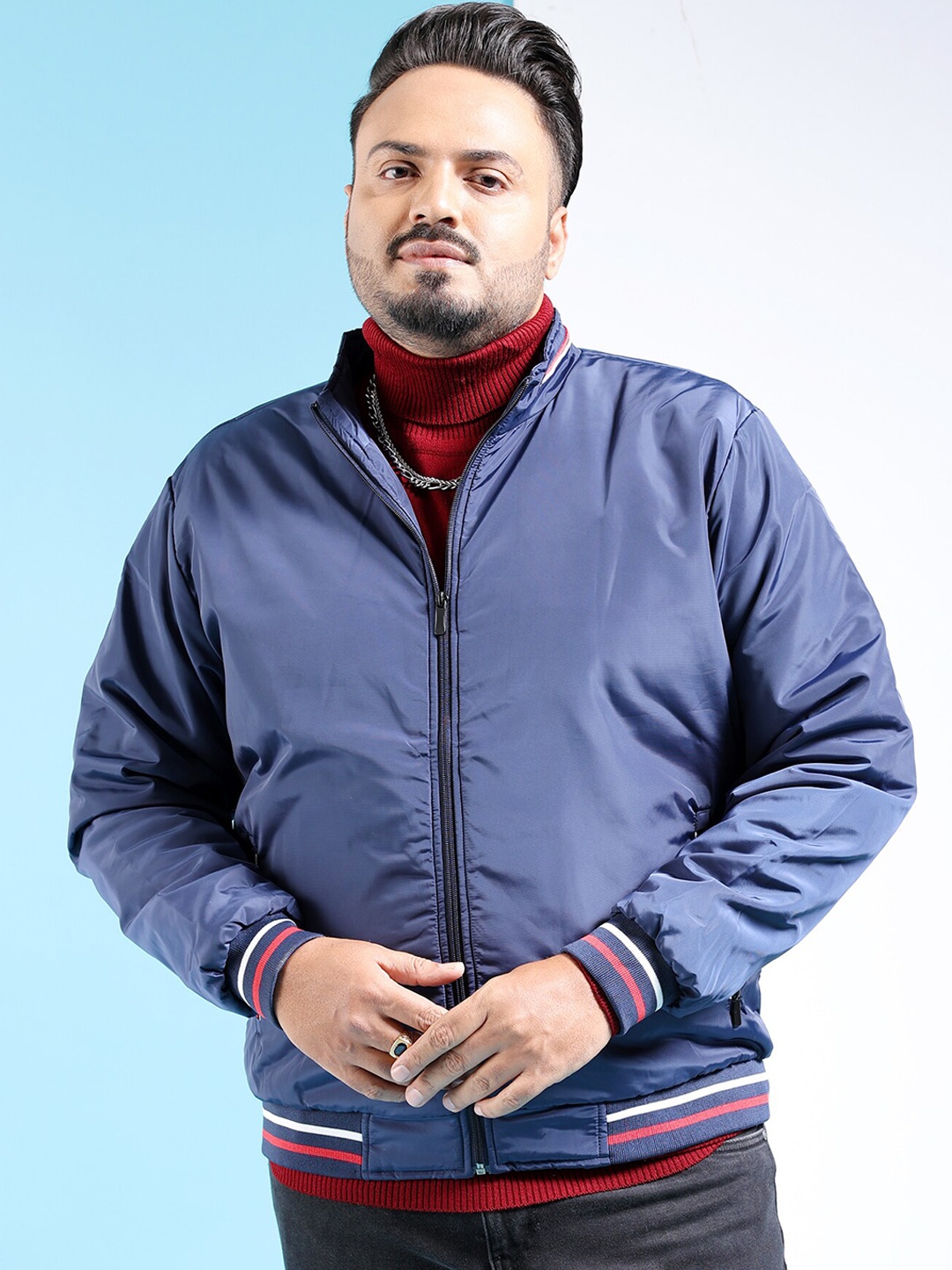 Hardsoda by The Indian Garage Co Plus Size Stand Collar Lightweight Bomber Jacket, Blue
Hardsoda by The Indian Garage Co Plus Size Stand Collar Lightweight Bomber Jacket, Blue
