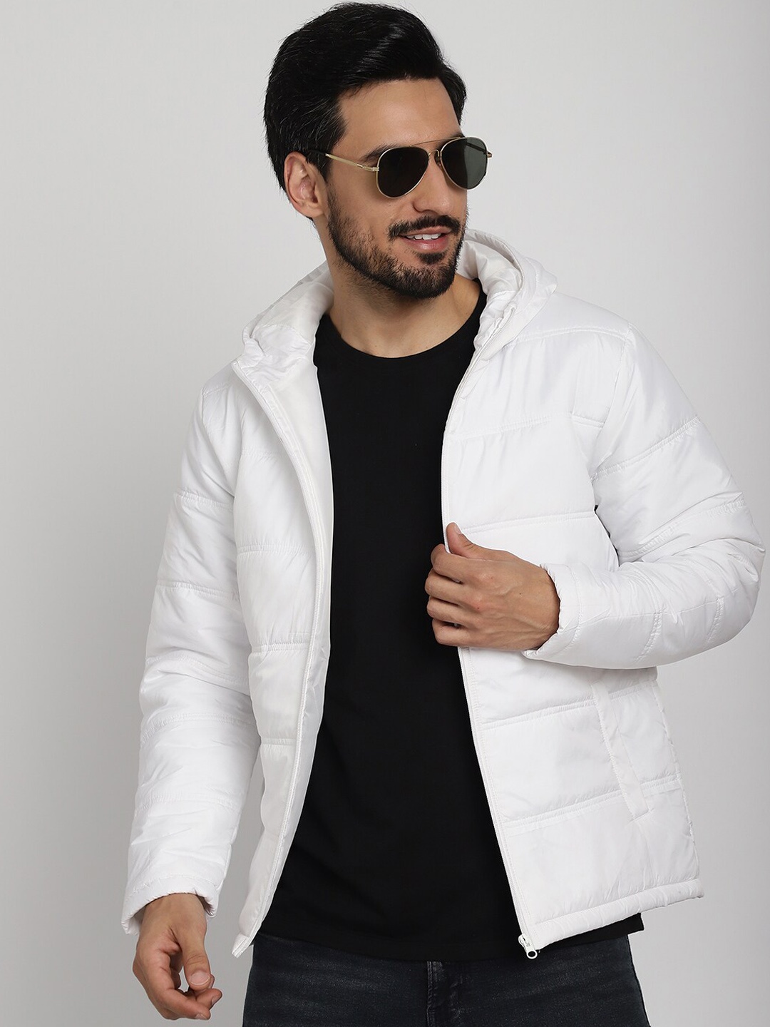 9ty3ree Hooded Insulator Padded Jacket, White