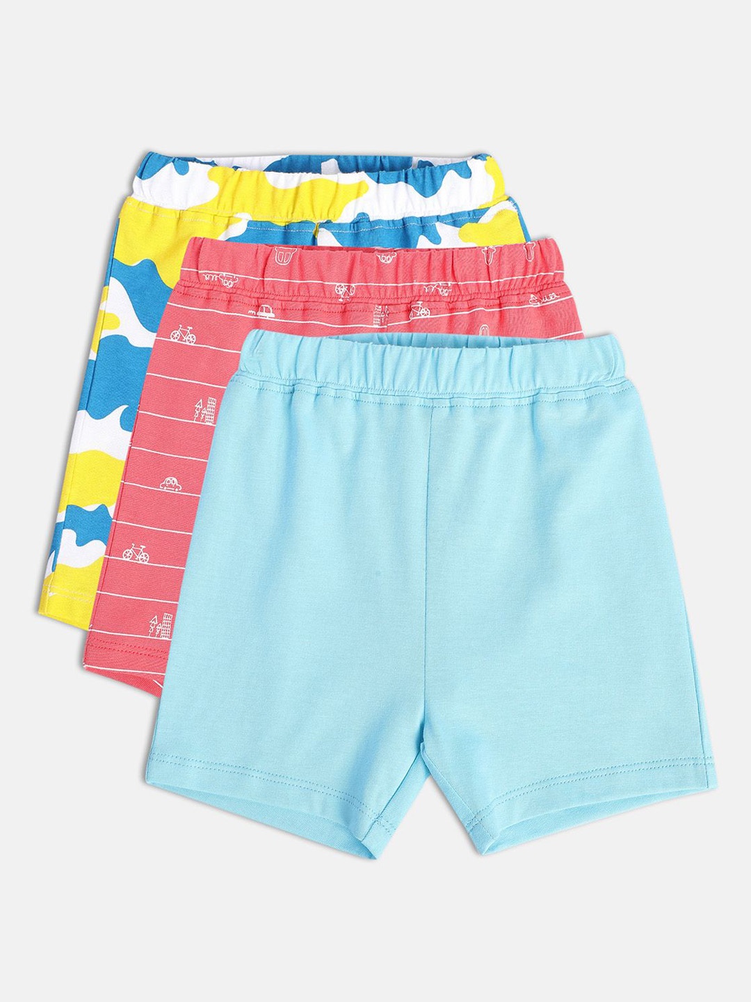 MINI KLUB Infants Boys Pack Of 3 Abstract Printed Mid Rise Cotton Regular Shorts, Blue
MINI KLUB Infants Boys Pack Of 3 Abstract Printed Mid Rise Cotton Regular Shorts, Blue