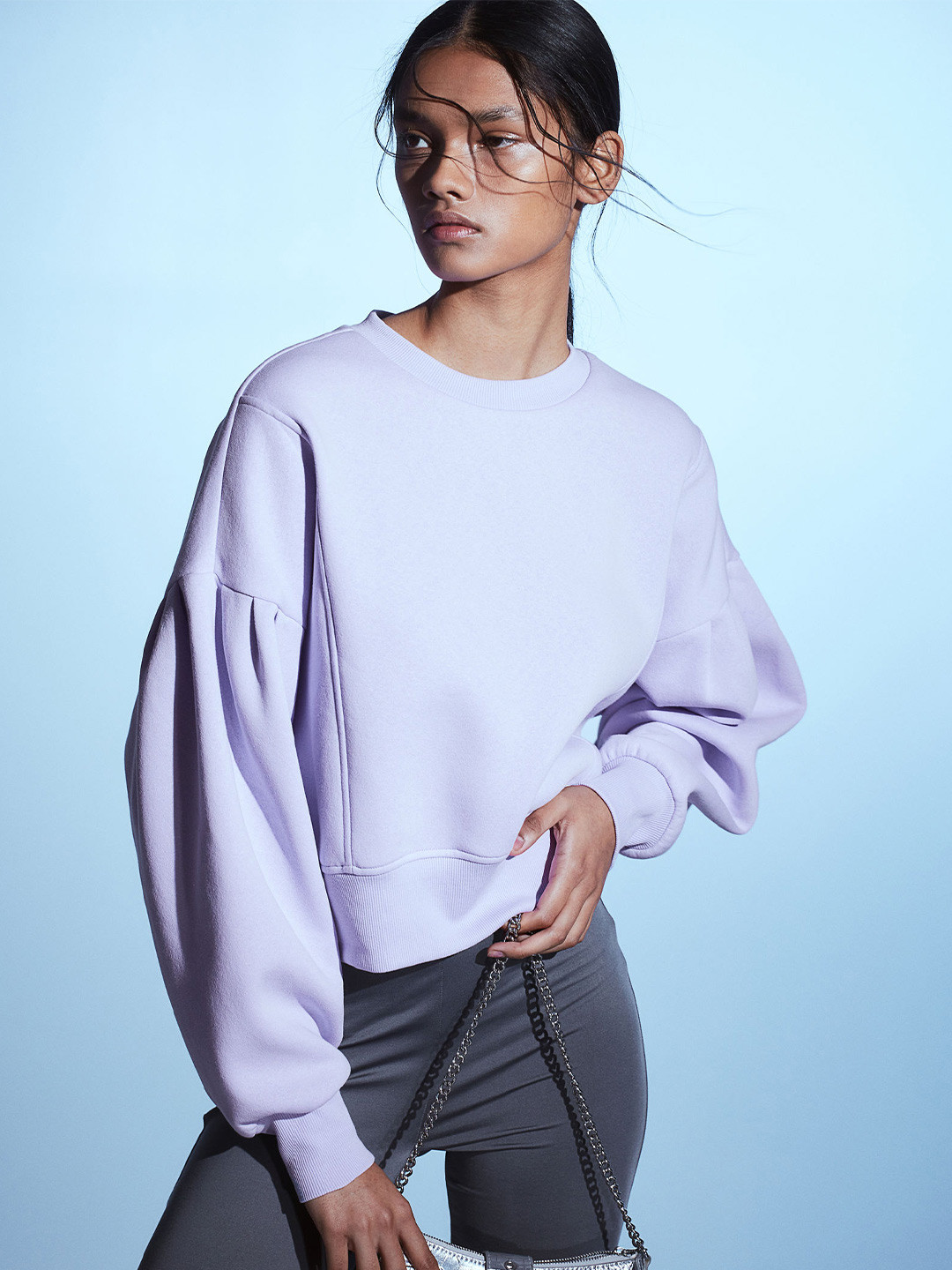 H&M Puff-Sleeved Sweatshirt, Purple
H&M Puff-Sleeved Sweatshirt, Purple