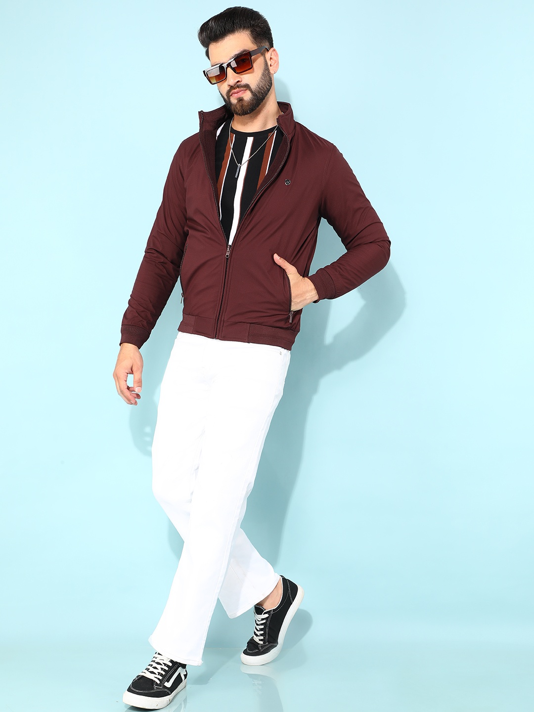 Crimsoune Club Mock Collar Long Sleeves Lightweight Reversible Bomber Jacket, Purple
Crimsoune Club Mock Collar Long Sleeves Lightweight Reversible Bomber Jacket, Purple