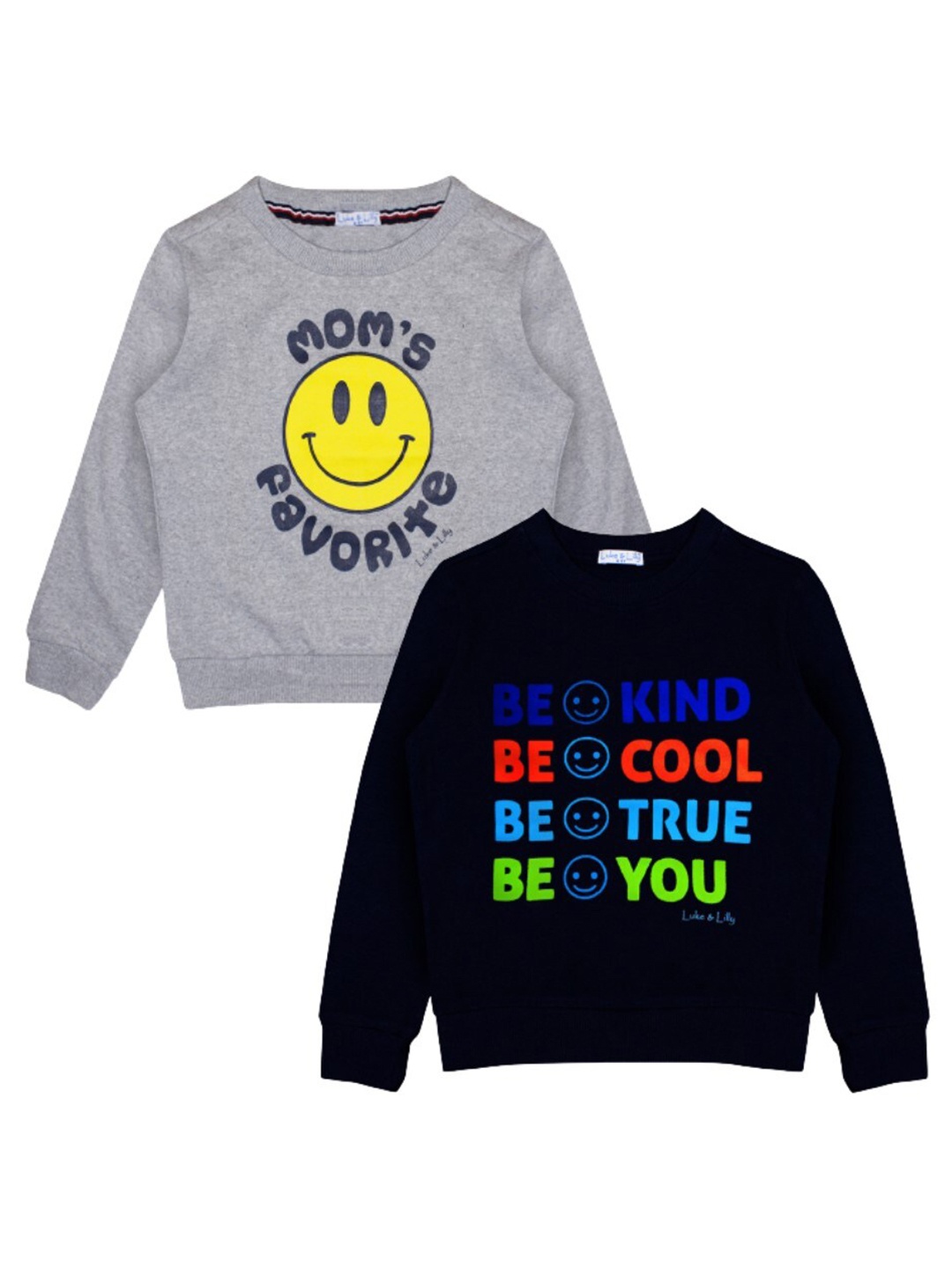 Luke & Lilly Boys Pack Of 2 Typography Printed Pullover Pure Cotton Sweatshirt, Grey
Luke & Lilly Boys Pack Of 2 Typography Printed Pullover Pure Cotton Sweatshirt, Grey