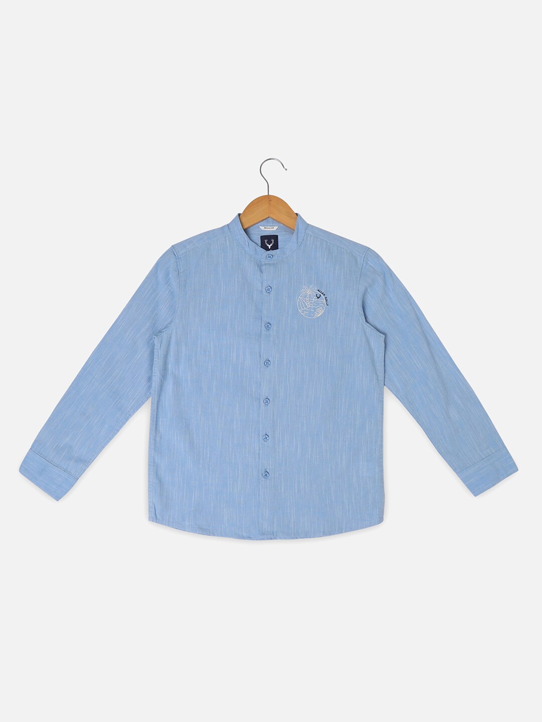 Allen Solly Junior Boys Textured Self Design Mandarin Collar Pure Cotton Casual Shirt, Blue
Allen Solly Junior Boys Textured Self Design Mandarin Collar Pure Cotton Casual Shirt, Blue