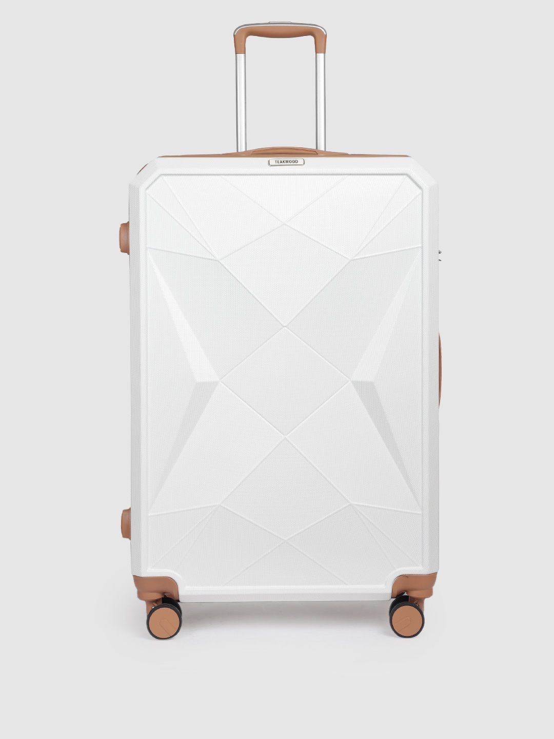 Teakwood Leathers Emerald Textured 360 Degree Rotation Hard Large-Sized Trolley Bag 95.5L, White
Teakwood Leathers Emerald Textured 360 Degree Rotation Hard Large-Sized Trolley Bag 95.5L, White