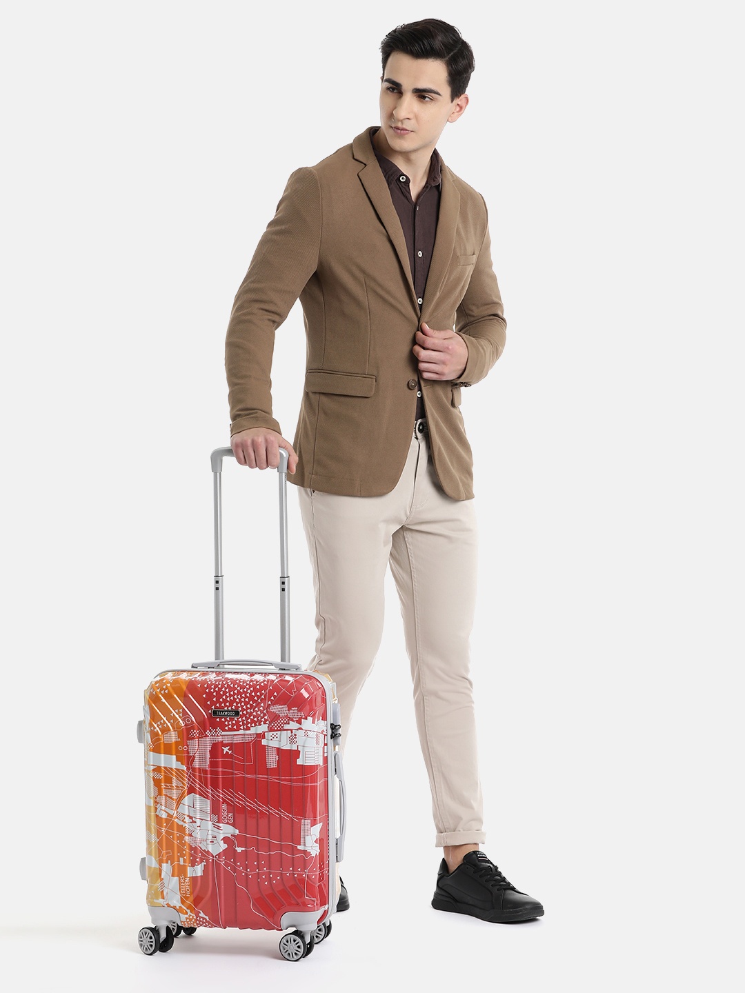 Teakwood Leathers Map Printed 360 Degree Rotation Hard-Sided Cabin-Sized Trolley Bag 32.2L, Red
Teakwood Leathers Map Printed 360 Degree Rotation Hard-Sided Cabin-Sized Trolley Bag 32.2L, Red