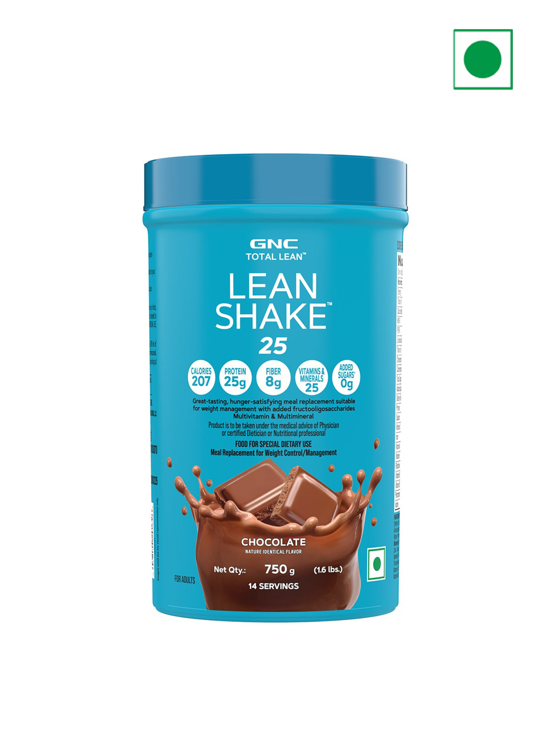 GNC Total Lean Shake 25 Powder For Weight Loss Efforts - Chocolate Flavor - 750g, Blue
GNC Total Lean Shake 25 Powder For Weight Loss Efforts - Chocolate Flavor - 750g, Blue