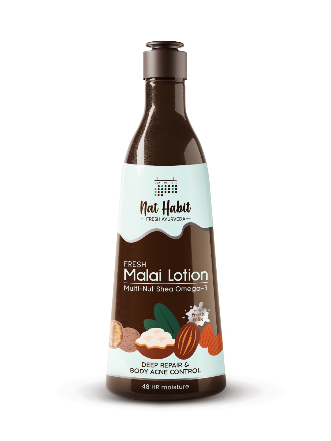 Nat Habit Fresh Whipped Body Lotion - Shea & Omega-3 for Hydration & Skin Repair - 250ml, White
Nat Habit Fresh Whipped Body Lotion - Shea & Omega-3 for Hydration & Skin Repair - 250ml, White