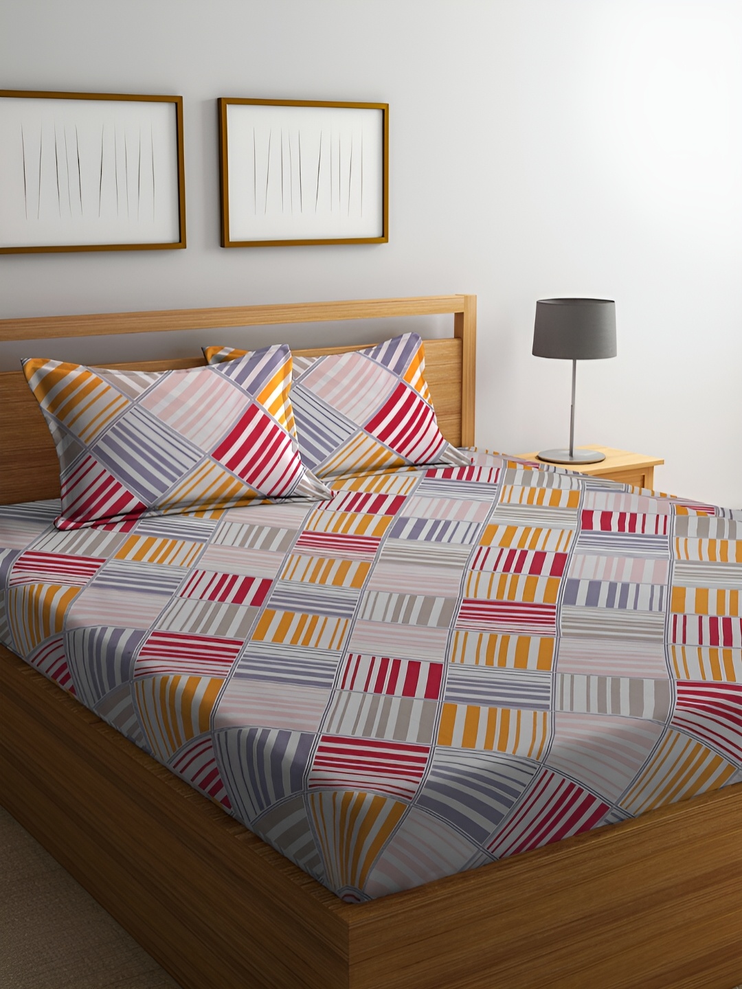 ERIC LONDON Grey Geometric Printed Microfiber 180 TC Queen Bedsheet With 2 Pillow Covers
ERIC LONDON Grey Geometric Printed Microfiber 180 TC Queen Bedsheet With 2 Pillow Covers