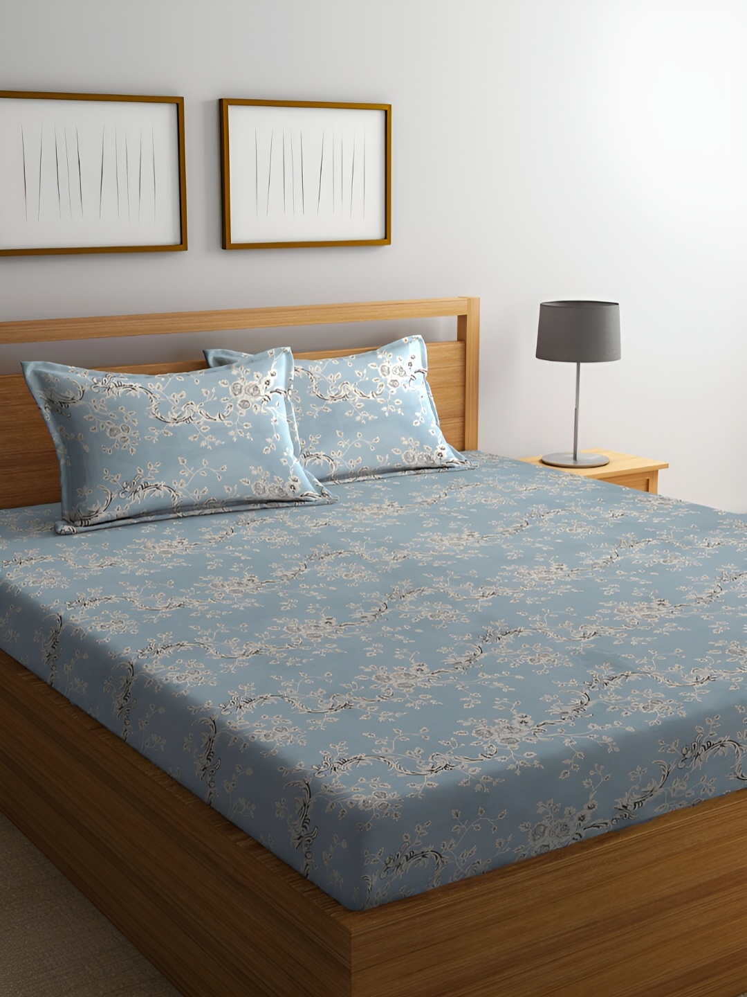 ERIC LONDON Turquoise Blue Floral Microfiber 180 TC Queen Bedsheet with 2 Pillow Covers
ERIC LONDON Turquoise Blue Floral Microfiber 180 TC Queen Bedsheet with 2 Pillow Covers