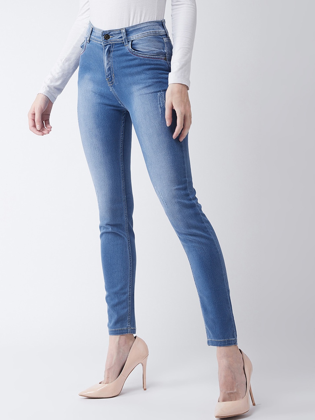 DressBerry Women's Skinny Fit High Rise Regular Length Denim Stretchable Jeans, Blue
DressBerry Women's Skinny Fit High Rise Regular Length Denim Stretchable Jeans, Blue