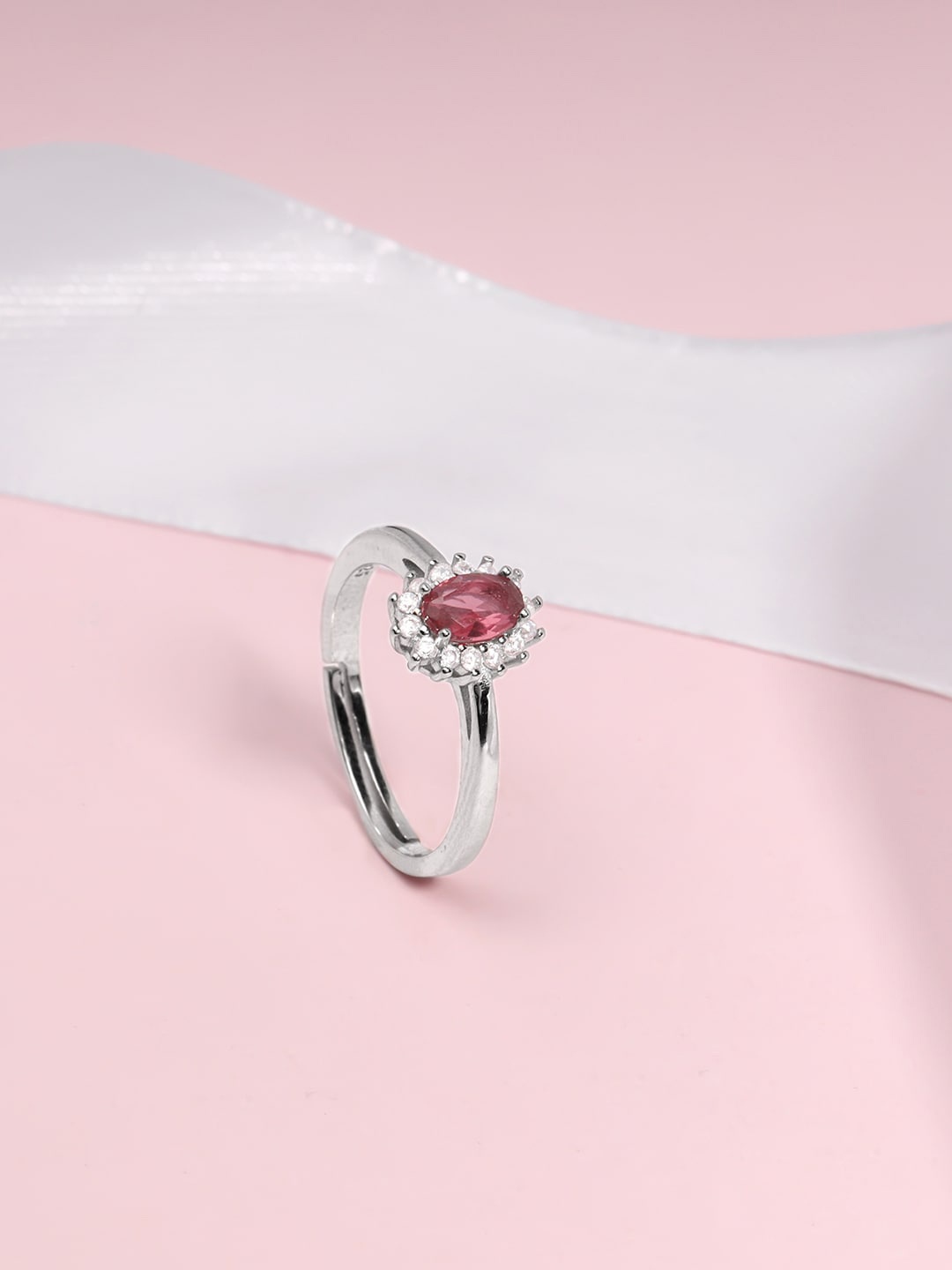 GIVA 925 Sterling Silver Rhodium-Plated Cubic Zirconia Studded Adjustable Finger Ring
GIVA 925 Sterling Silver Rhodium-Plated Cubic Zirconia Studded Adjustable Finger Ring