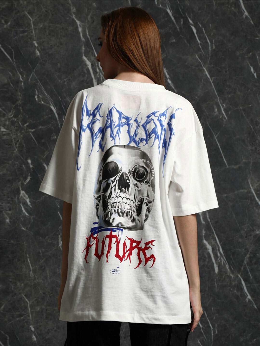 Breakbounce Graphic Printed Drop-Shoulder Sleeves Longline Oversized Cotton T-shirt, Off white
Breakbounce Graphic Printed Drop-Shoulder Sleeves Longline Oversized Cotton T-shirt, Off white