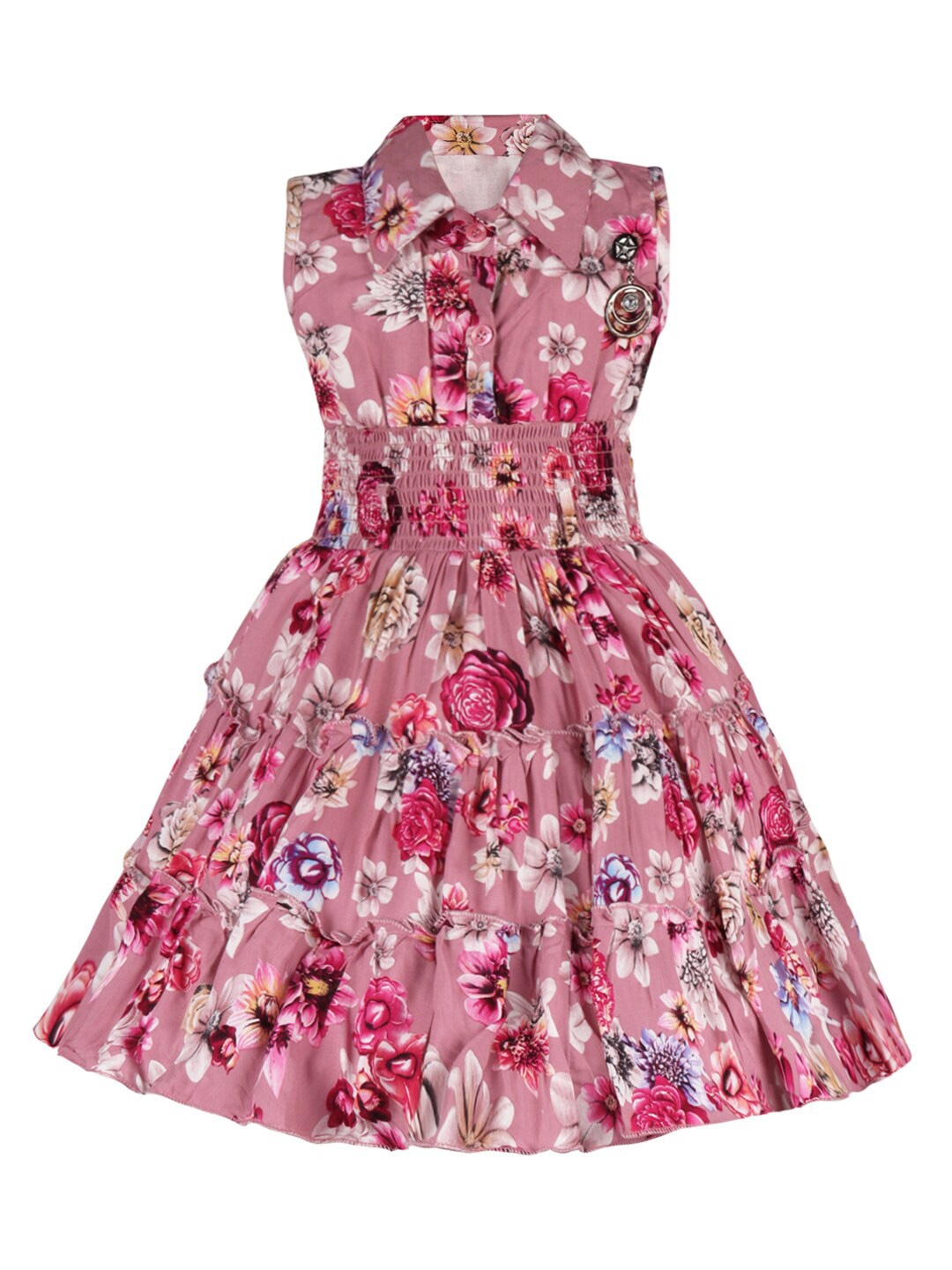 Wish Karo Infant Girls Floral Print Sleeveless Smocked Tiered Fit & Flare Dress, Pink
Wish Karo Infant Girls Floral Print Sleeveless Smocked Tiered Fit & Flare Dress, Pink