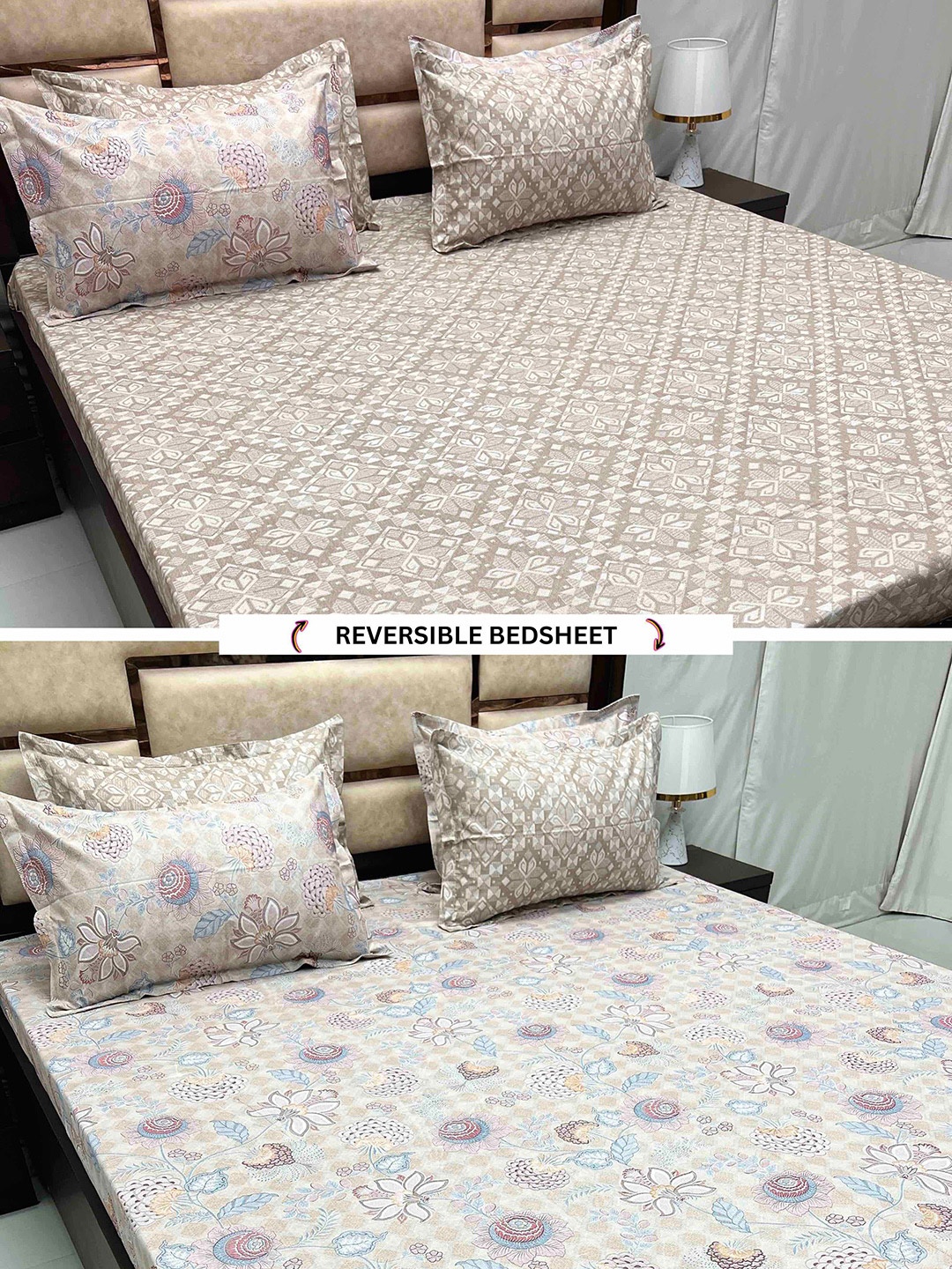 Pure Decor Swap Brown & Off White Cotton Floral 400 TC King Bedsheet with 4 Pillow Covers
Pure Decor Swap Brown & Off White Cotton Floral 400 TC King Bedsheet with 4 Pillow Covers