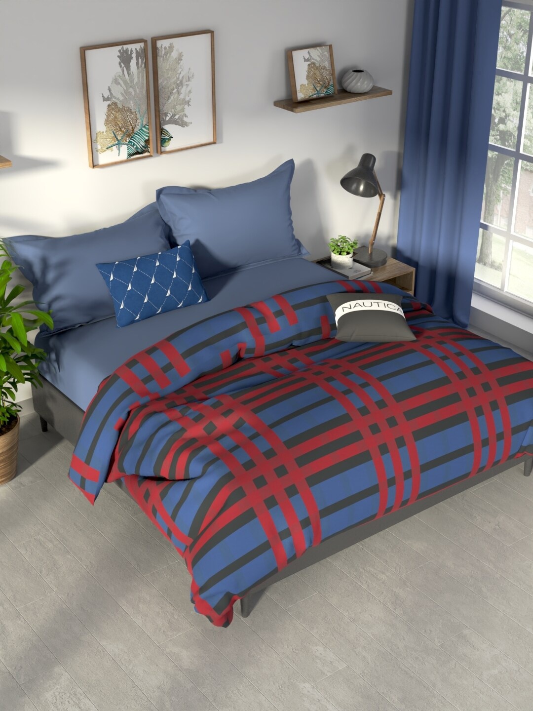 Nautica Pacific Coast Red & Blue Checked Cotton AC Room 120 GSM Double Bed Comforter
Nautica Pacific Coast Red & Blue Checked Cotton AC Room 120 GSM Double Bed Comforter