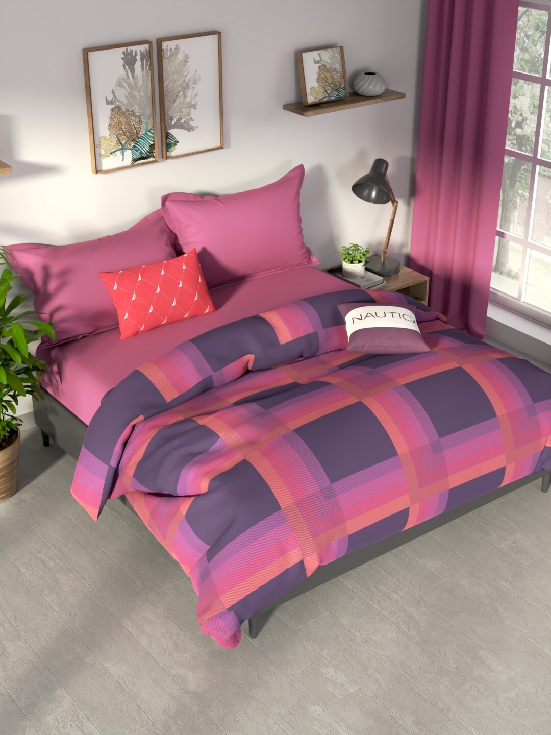 NAUTICA PACIFIC COAST Violet & Purple Checked Cotton AC Room 120 GSM Double Bed Comforter
NAUTICA PACIFIC COAST Violet & Purple Checked Cotton AC Room 120 GSM Double Bed Comforter