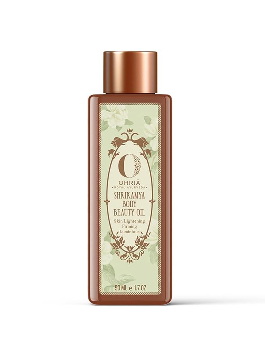 OHRIA AYURVEDA Shrikamya Body Beauty Oil For Skin Lightning Firming & Luminous - 50ml, Brown
OHRIA AYURVEDA Shrikamya Body Beauty Oil For Skin Lightning Firming & Luminous - 50ml, Brown