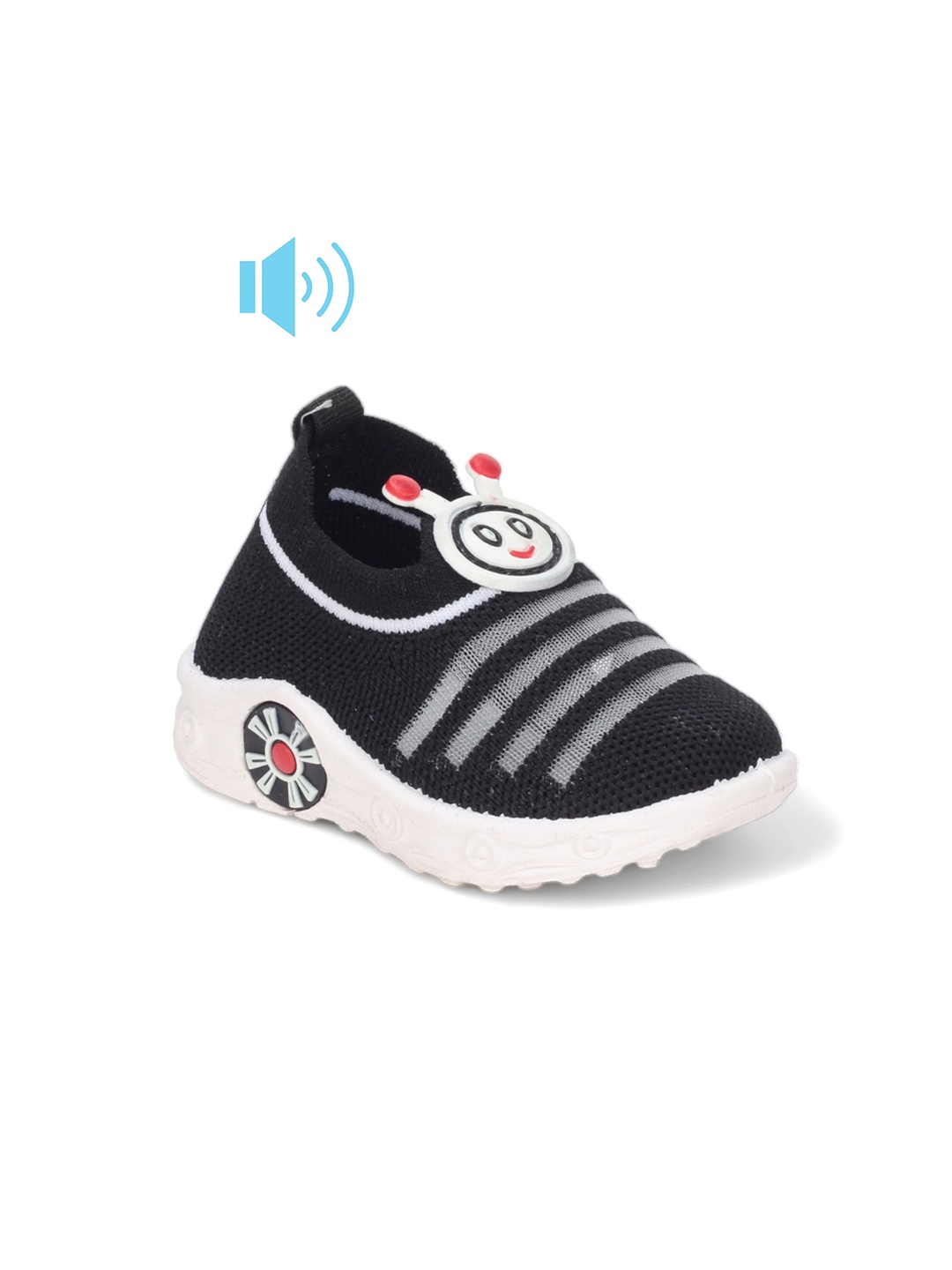Lil Lollipop Kids Striped Comfort Insole Slip-On Sneakers With Musical Chu Chu, Black
Lil Lollipop Kids Striped Comfort Insole Slip-On Sneakers With Musical Chu Chu, Black