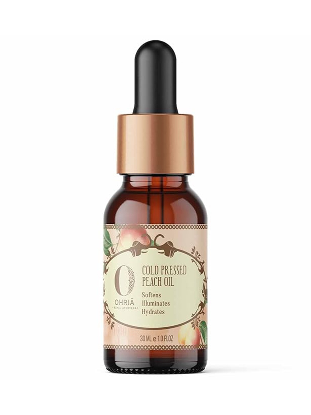 OHRIA AYURVEDA Cold Pressed Peach Oil for Soften, Illuminate & Hydrate Skin - 30ml, Brown
OHRIA AYURVEDA Cold Pressed Peach Oil for Soften, Illuminate & Hydrate Skin - 30ml, Brown