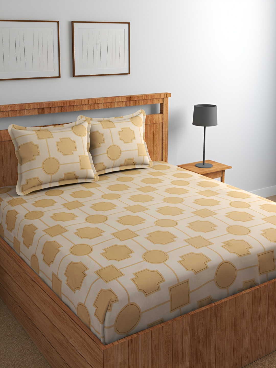 Bromwick Gulmohar Camel Brown Geometric Cotton 220 TC Queen Bedsheet with 2 Pillow Covers
Bromwick Gulmohar Camel Brown Geometric Cotton 220 TC Queen Bedsheet with 2 Pillow Covers