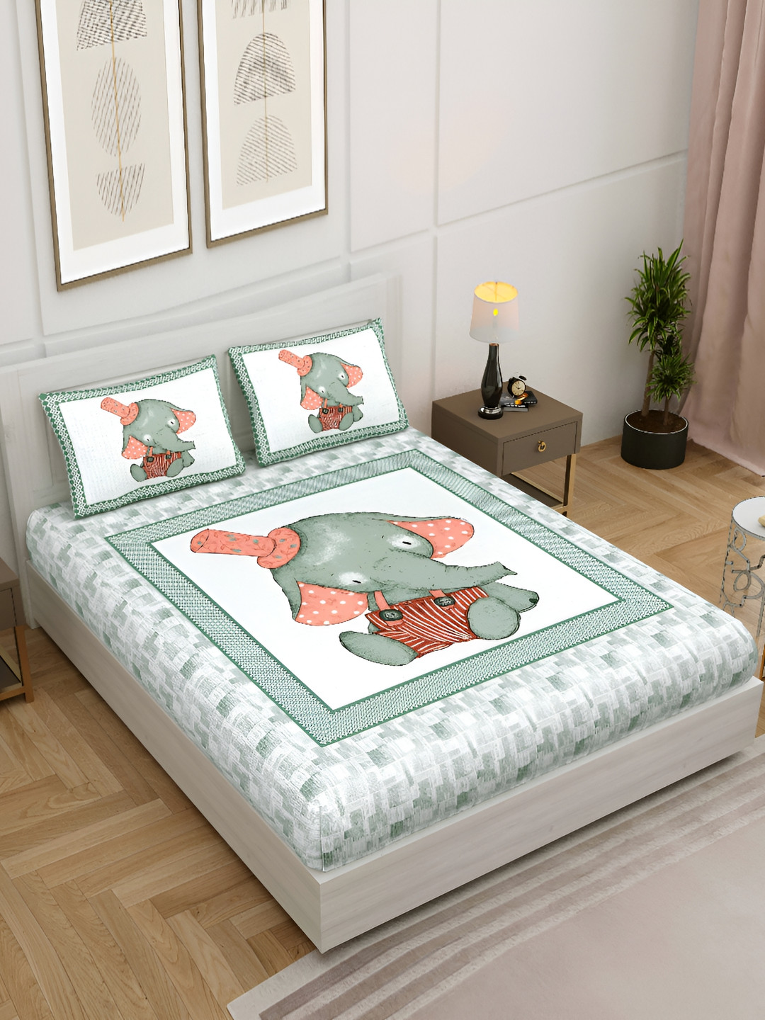 Kritarth Handicrafts Blue Cartoon Characters Cotton 300 TC King Bedsheet & 2 Pillow Covers
Kritarth Handicrafts Blue Cartoon Characters Cotton 300 TC King Bedsheet & 2 Pillow Covers