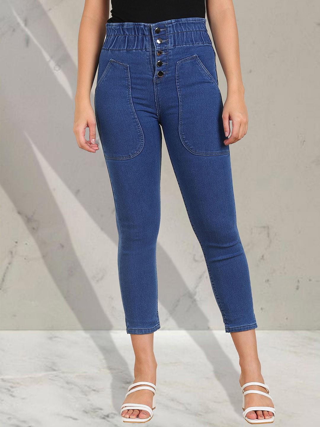 A-Okay Girls Slim Fit High-Rise Dark Shade Clean Look Stretchable Cropped Jeans, Navy blue
A-Okay Girls Slim Fit High-Rise Dark Shade Clean Look Stretchable Cropped Jeans, Navy blue