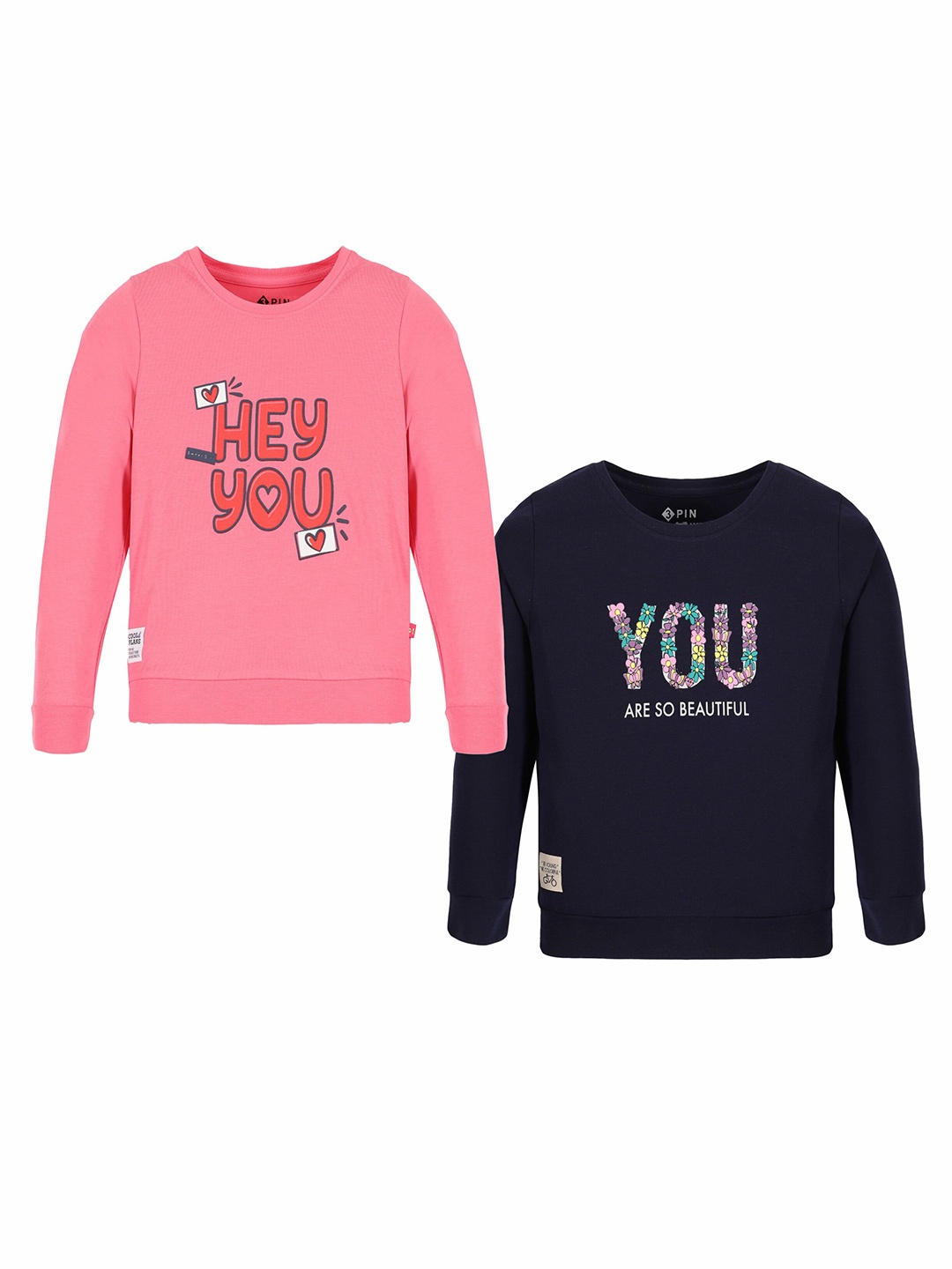3PIN Girls Pack Of 2 Typography Printed Round Neck Long Sleeves Cotton Pullover Sweatshirt, Pink
3PIN Girls Pack Of 2 Typography Printed Round Neck Long Sleeves Cotton Pullover Sweatshirt, Pink