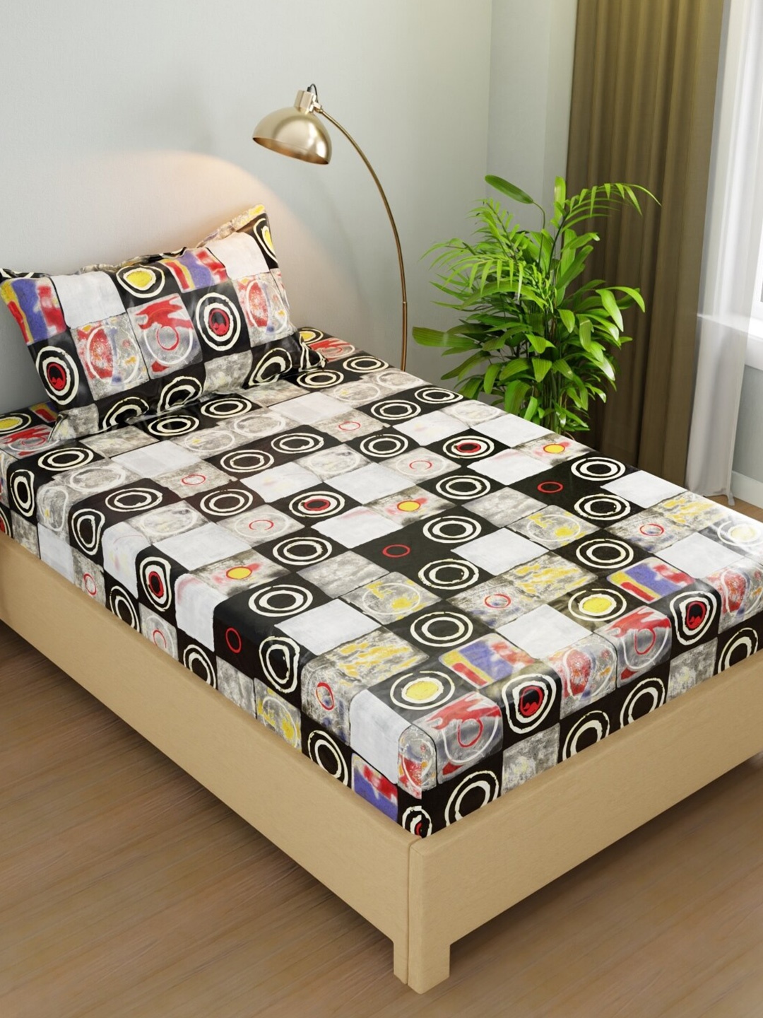 BIANCA Rivera Black Geometric Microfiber 200 TC 130 GSM Single Bedsheet & 1 Pillow Covers
BIANCA Rivera Black Geometric Microfiber 200 TC 130 GSM Single Bedsheet & 1 Pillow Covers
