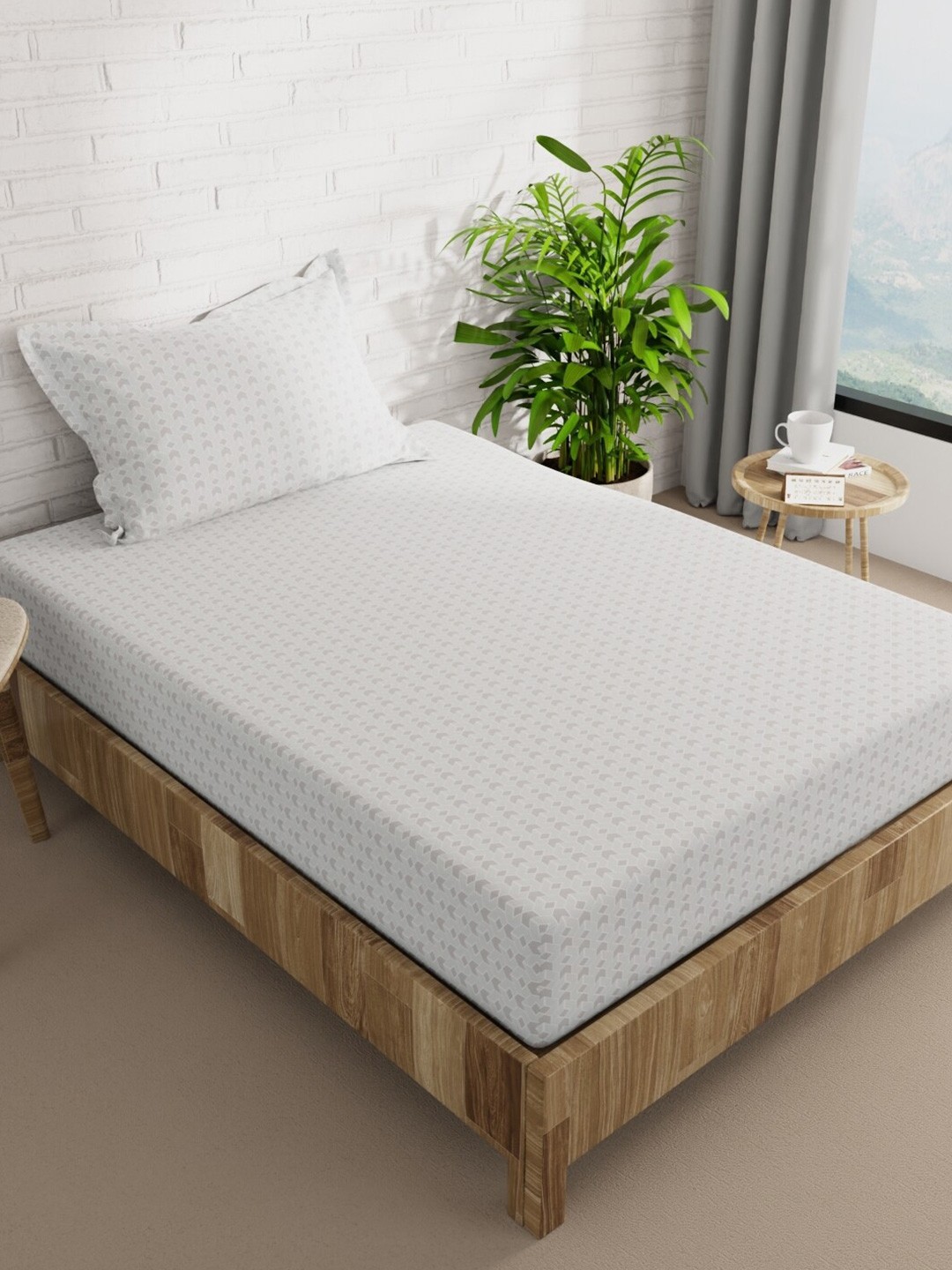 BIANCA Snuz White Grey Microfiber Geometric 152 TC Single Bedsheet with 1 Pillow Cover
BIANCA Snuz White Grey Microfiber Geometric 152 TC Single Bedsheet with 1 Pillow Cover