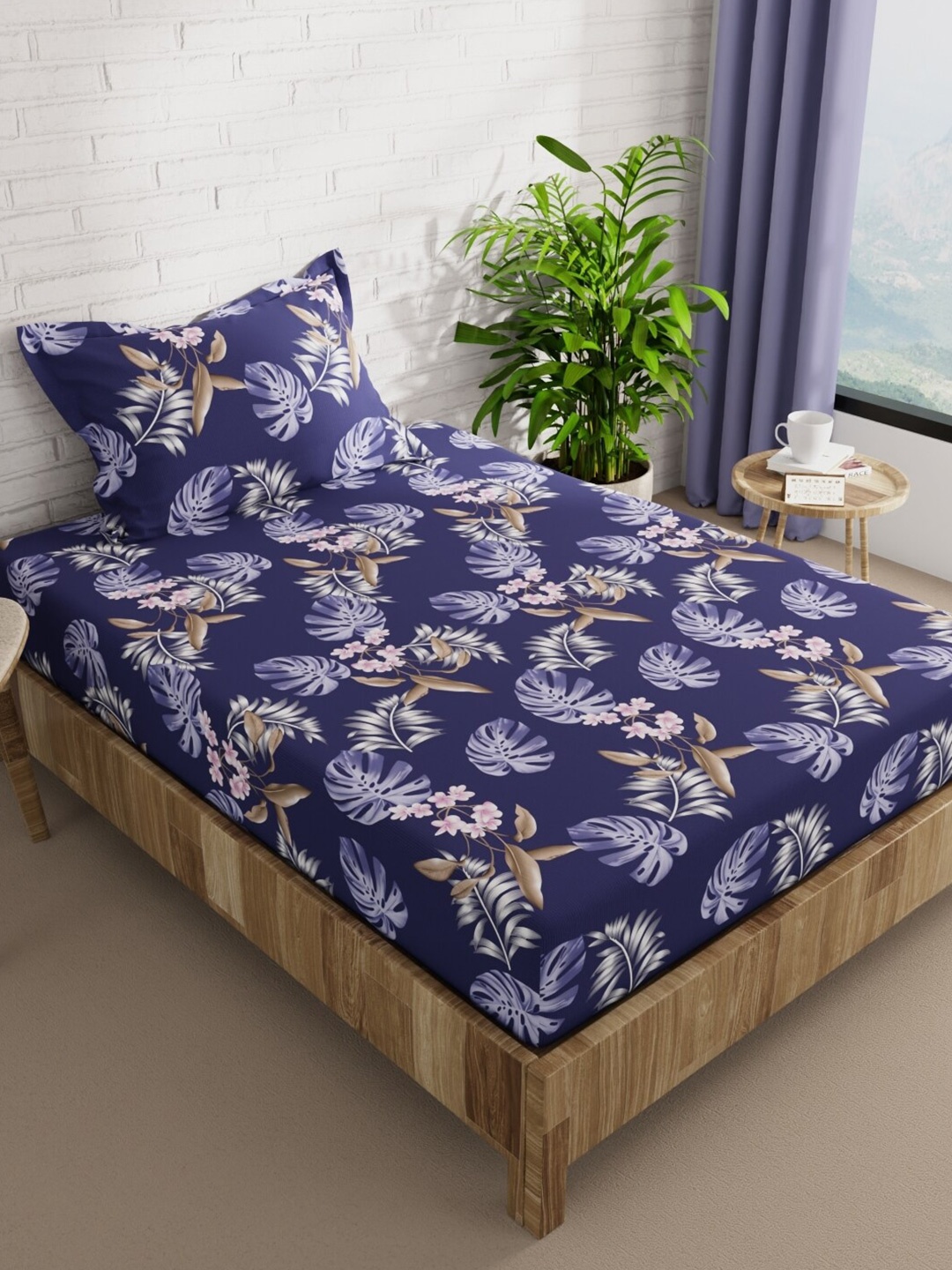 BIANCA KOPA Blue & Brown Floral Microfiber 152 TC Single Bedsheet with 1 Pillow Cover
BIANCA KOPA Blue & Brown Floral Microfiber 152 TC Single Bedsheet with 1 Pillow Cover