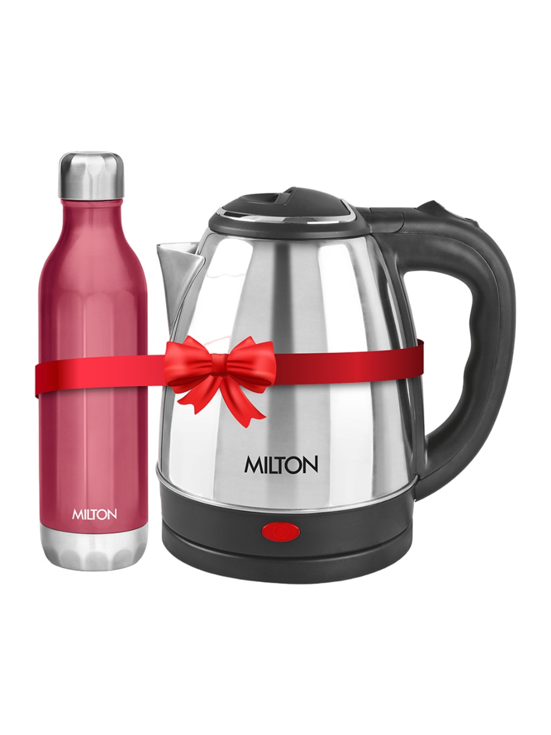 Milton Go Electro Kettle 2 L Silver and Bliss 900 Red Stainless Steel Water Bottle 790 ML
Milton Go Electro Kettle 2 L Silver and Bliss 900 Red Stainless Steel Water Bottle 790 ML