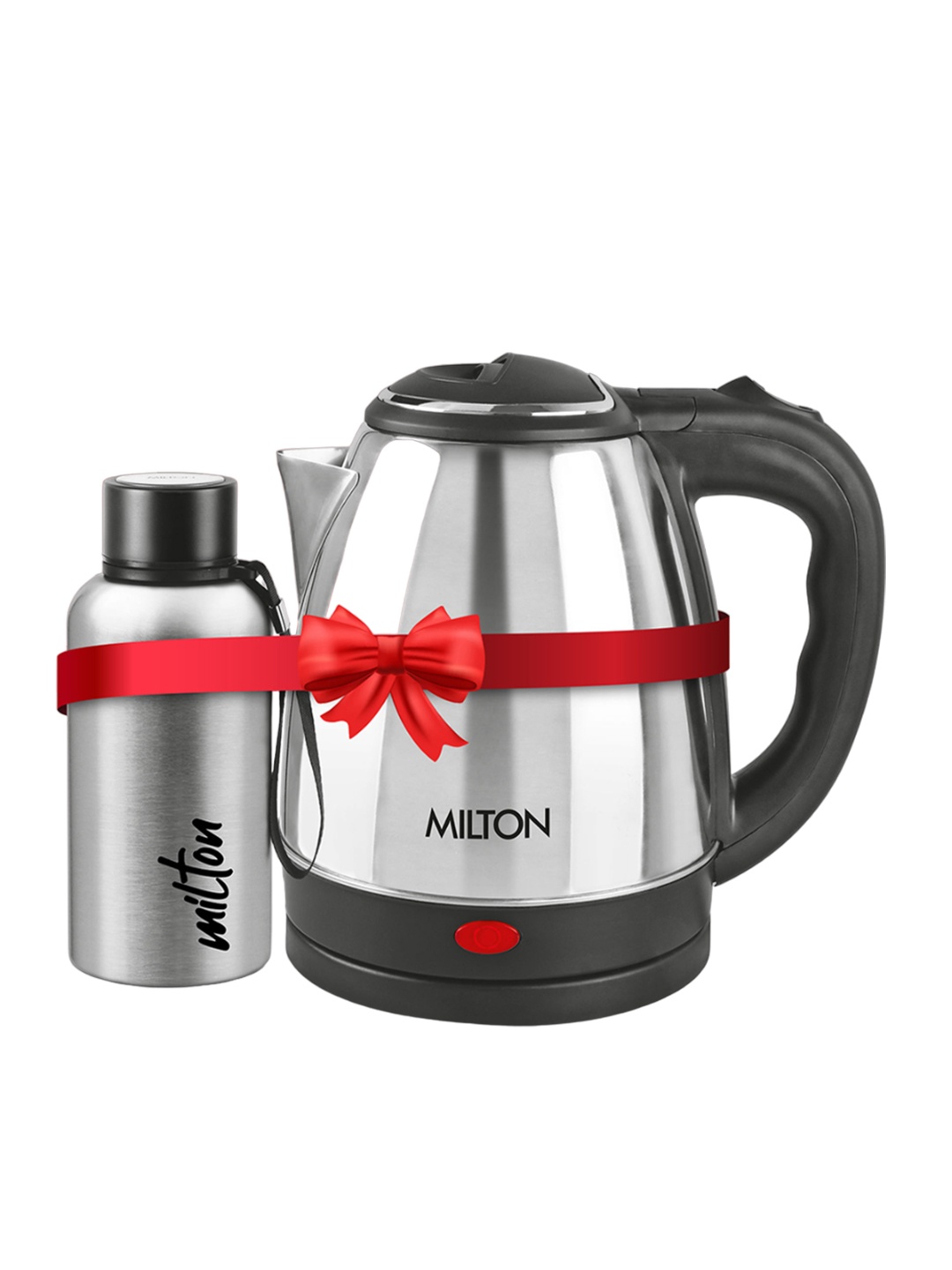 Milton Go Electro Kettle 1.2 L Silver and Aura 500 Stainless Steel Water Bottle 520 ml
Milton Go Electro Kettle 1.2 L Silver and Aura 500 Stainless Steel Water Bottle 520 ml