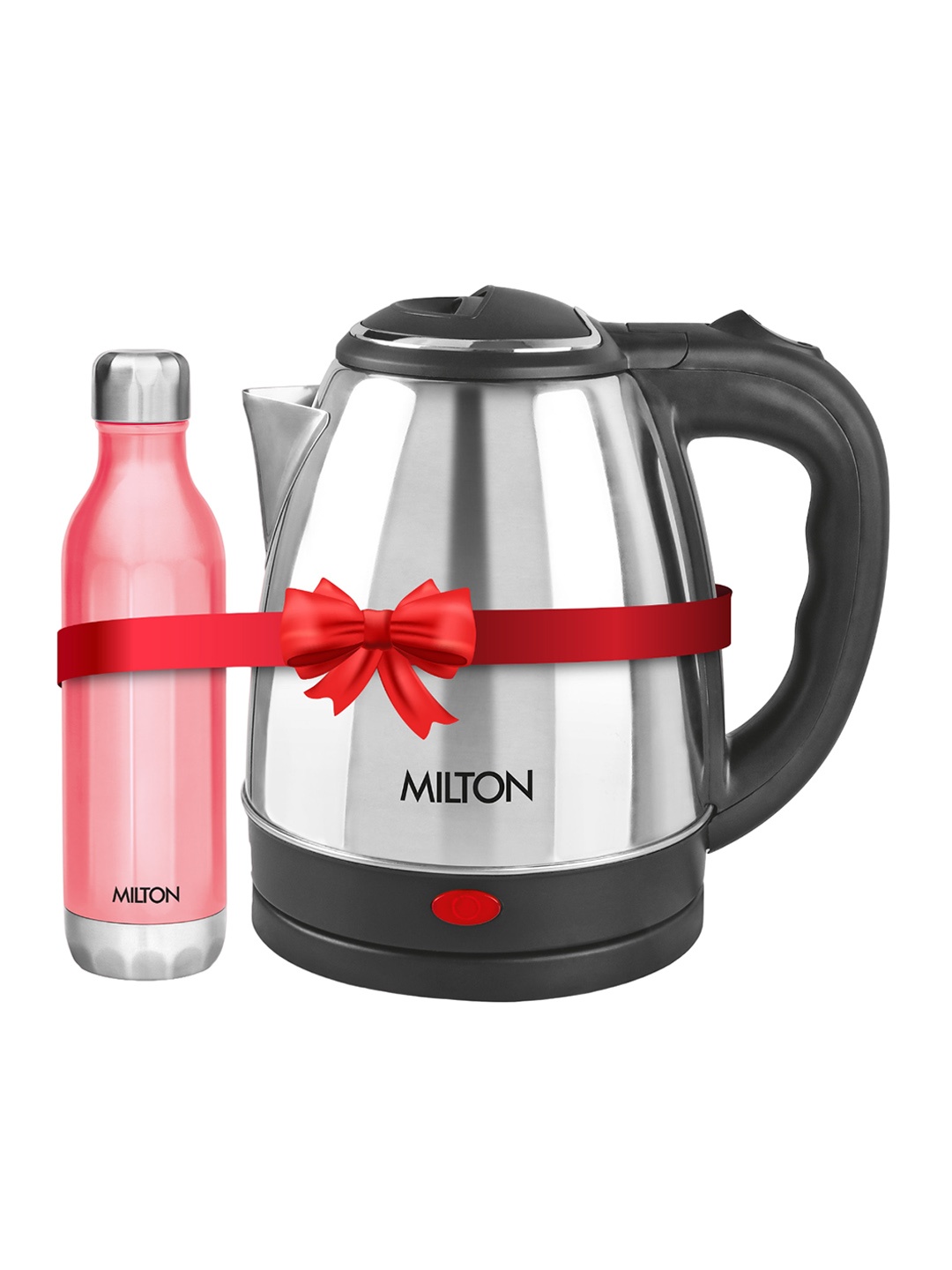 Milton Go Electro Kettle 1.2 L & Bliss 600 Pink Stainless Steel Water Bottle 500 ml
Milton Go Electro Kettle 1.2 L & Bliss 600 Pink Stainless Steel Water Bottle 500 ml