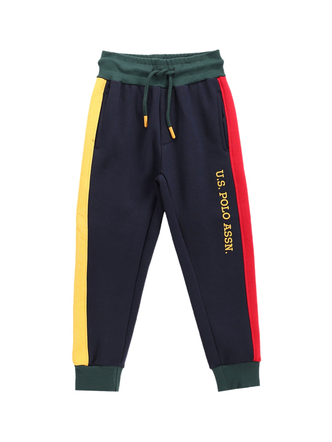 U.S. Polo Assn. Kids Boys Colourblocked Regular Fit Mid Rise Cotton Joggers, Blue
U.S. Polo Assn. Kids Boys Colourblocked Regular Fit Mid Rise Cotton Joggers, Blue