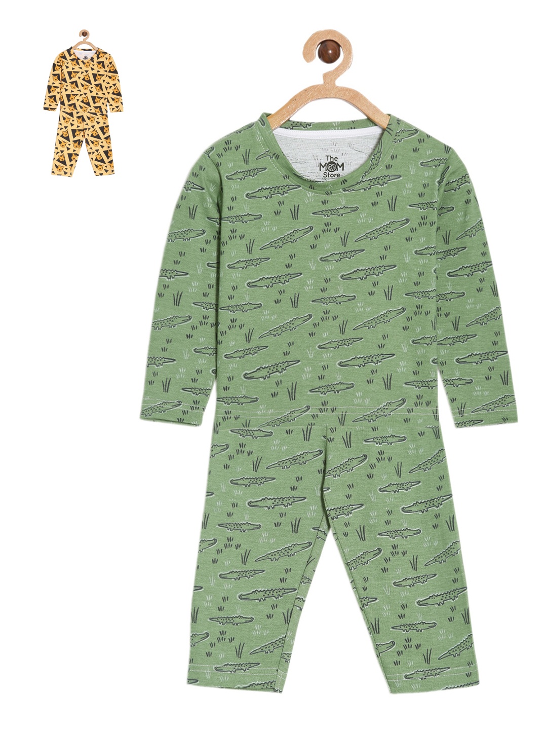 The Mom Store Infant Kids Pack Of 2 Graphic Printed Pure Cotton Night suit, Green
The Mom Store Infant Kids Pack Of 2 Graphic Printed Pure Cotton Night suit, Green