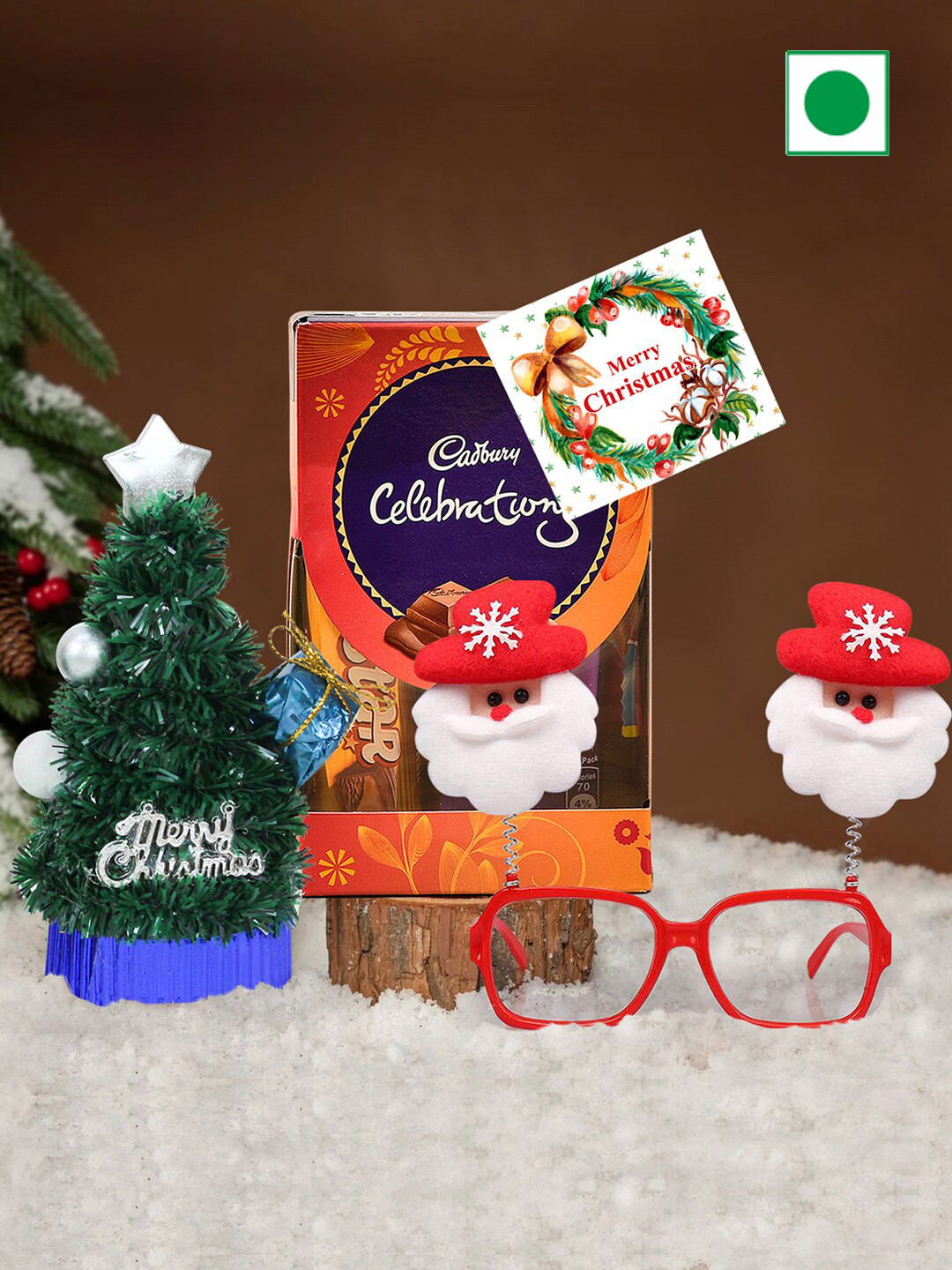TIED RIBBONS Christmas Chocolate Gift Hamper with Xmas Mini Table Tree Eyewear & Card, Red
TIED RIBBONS Christmas Chocolate Gift Hamper with Xmas Mini Table Tree Eyewear & Card, Red
